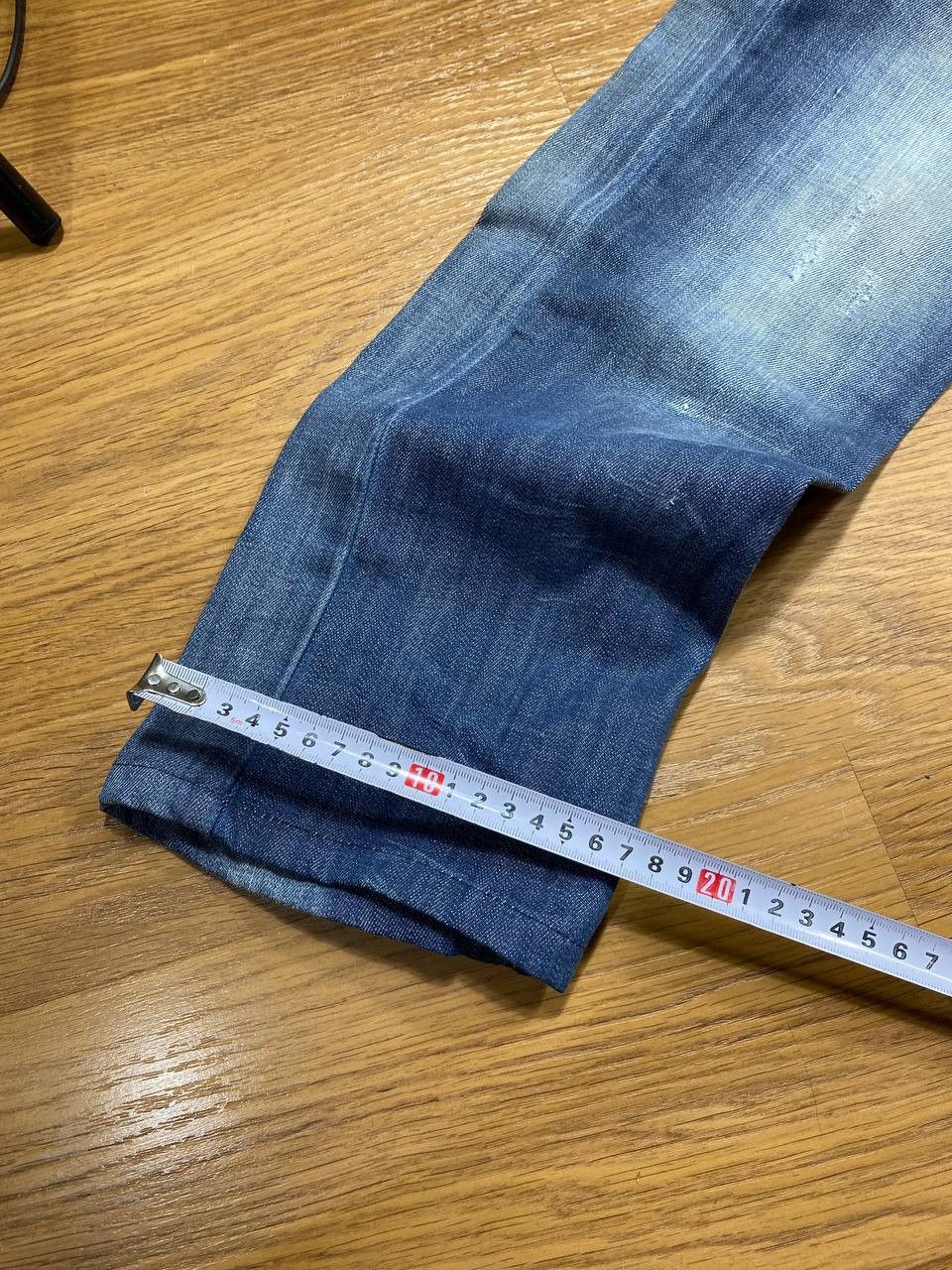 Japanese Brand Crazy Crash Dirty Baggy Faded Jean Japan Avant Garde Style Size US 26 / EU 42 - 16 Thumbnail
