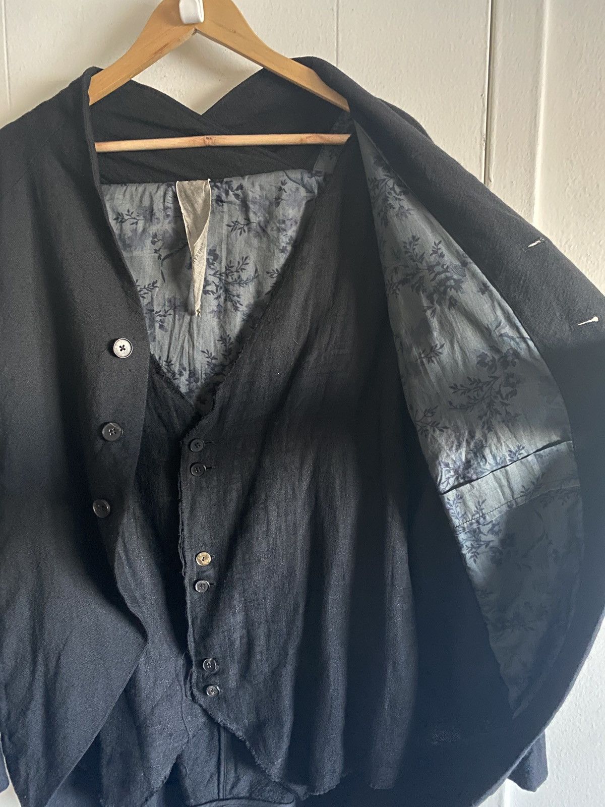 Aleksandr Manamis Aleksandr Manamis Layered Rounded Blazer with Vest Size 38R - 6 Thumbnail