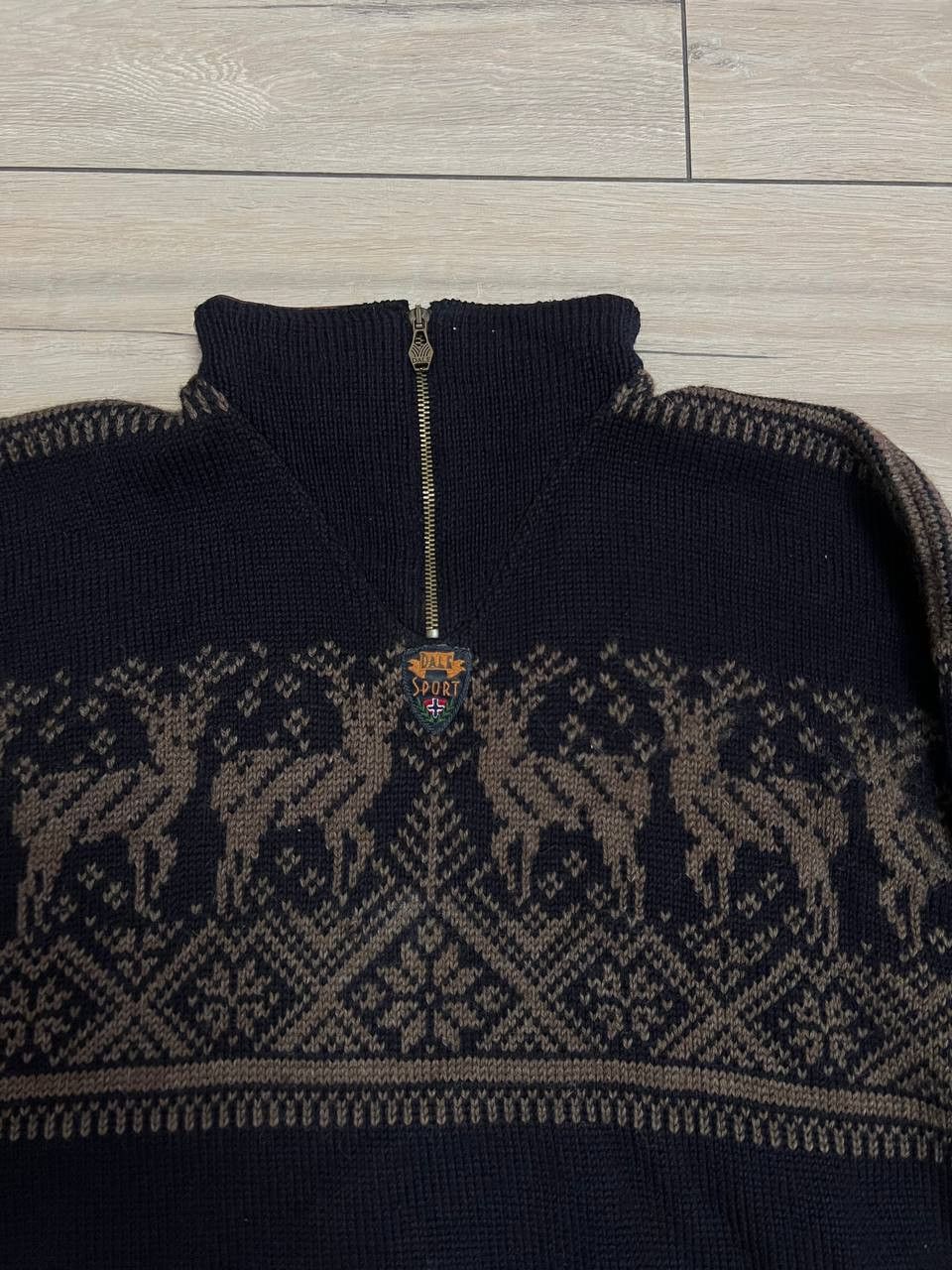 Dale Of Norway × Vintage Dale of Norway Sport 1/4 Deer Fair Isle Wool Knit Sweater L Size US L / EU 52-54 / 3 - 6 Thumbnail