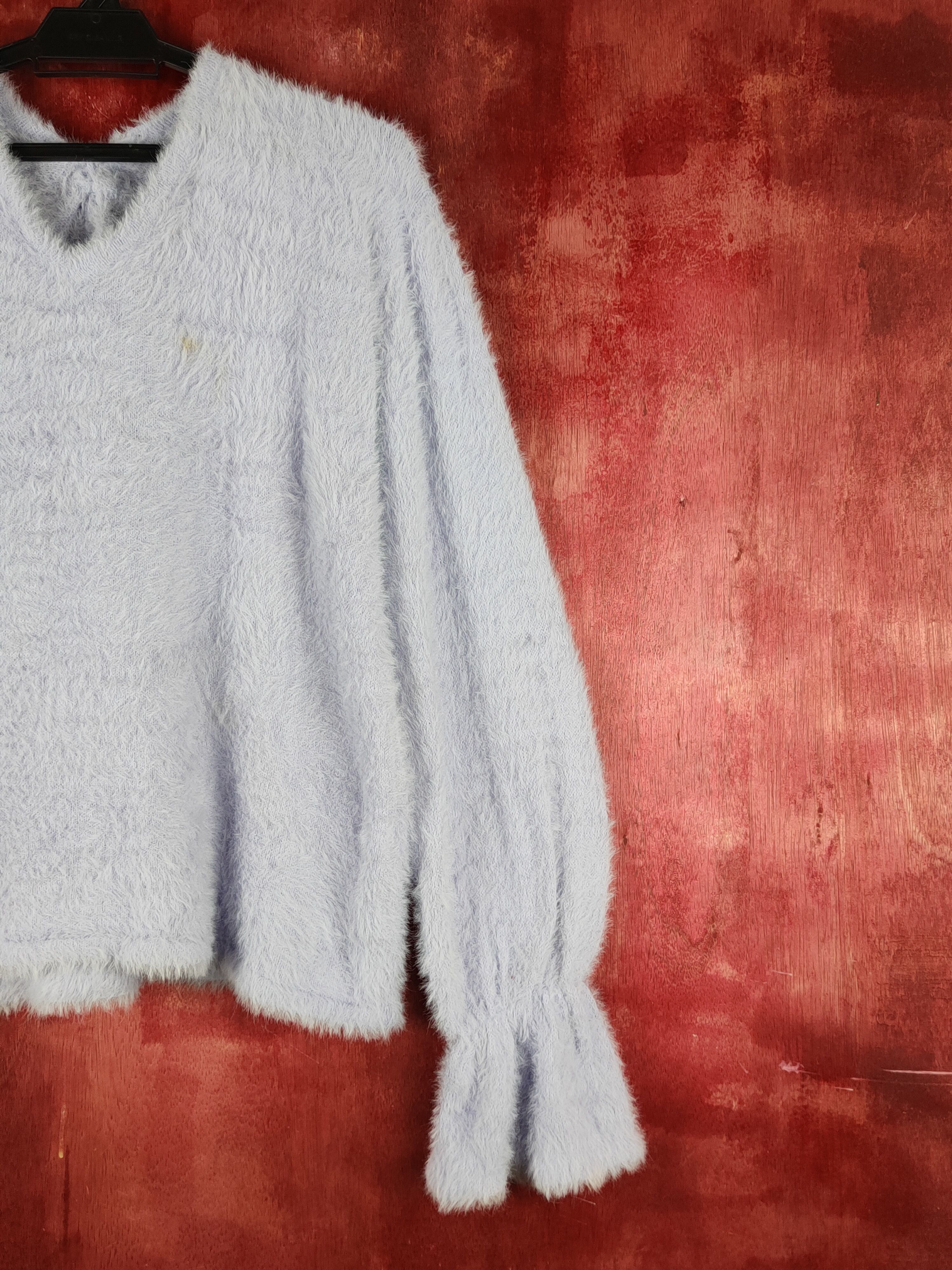 Aran Isles Knitwear × Japanese Brand Continuer de Nice Claup Purple Fur Mohair Knitwear #S1945 Size M / US 6-8 / IT 42-44 - 5 Thumbnail