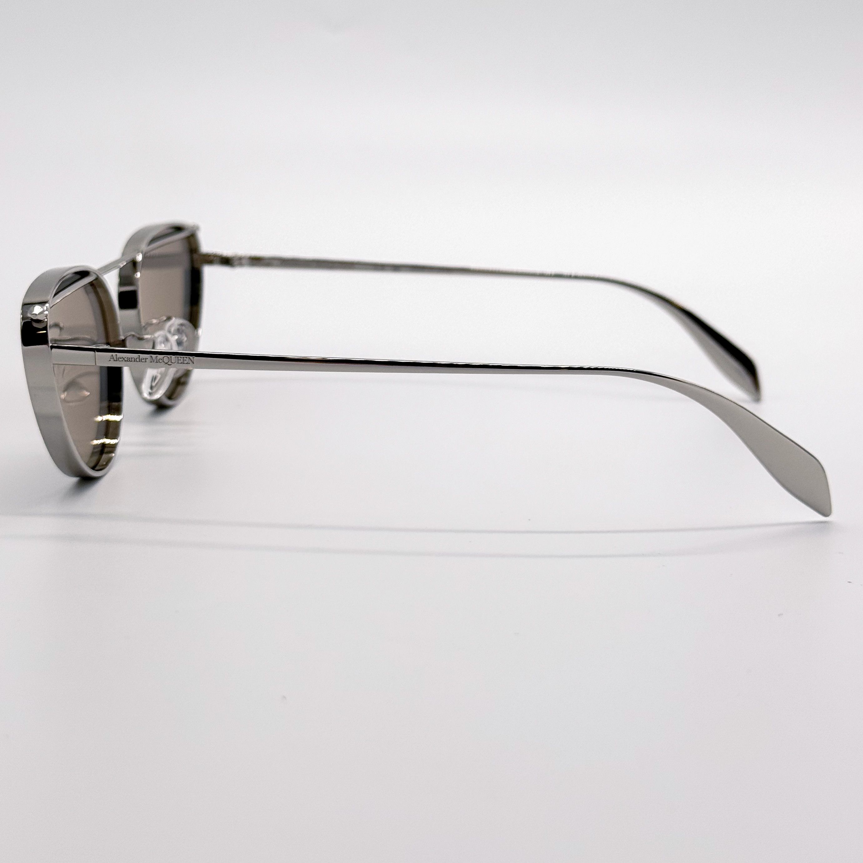 Alexander McQueen NEW ALEXANDER MCQUEEN AM0424S 004 SILVER WOMAN SUNGLASSES Size ONE SIZE - 7 Thumbnail