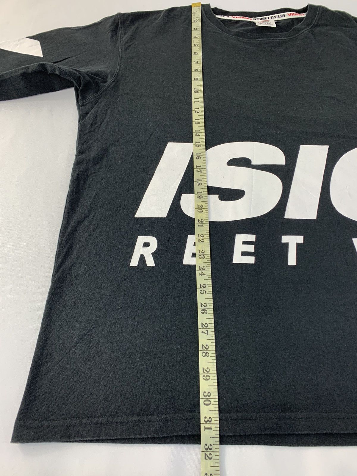 Vintage Vision Streetwear Big Logo Spell Out Side Tape Printed Tee Size US XL / EU 56 / 4 - 9 Thumbnail