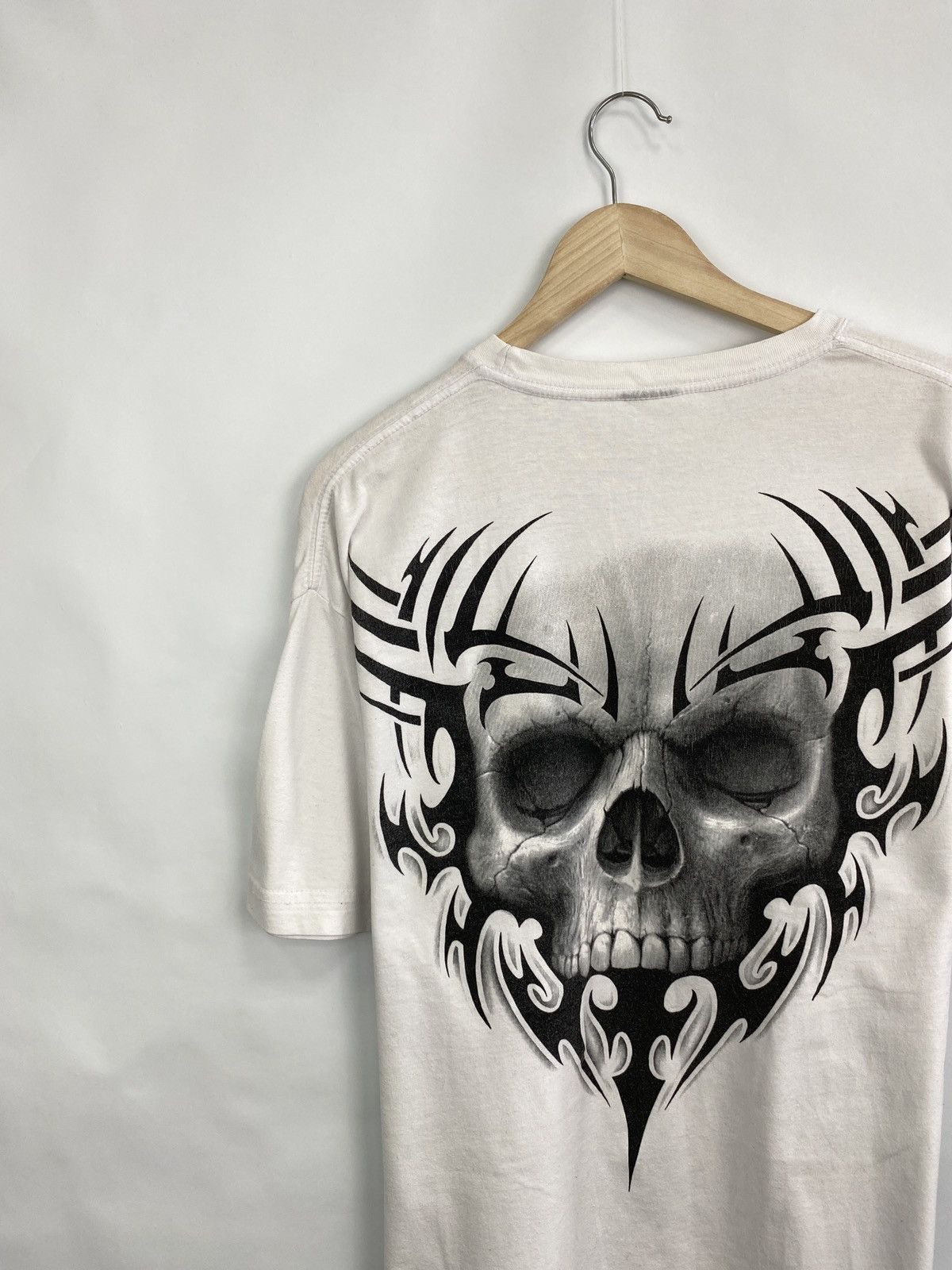 Band Tees × Vintage Spiral Scull T-Shirt Logo Metal Rock Style Logo Skeleton Tee Size US XL / EU 56 / 4 - 6 Thumbnail