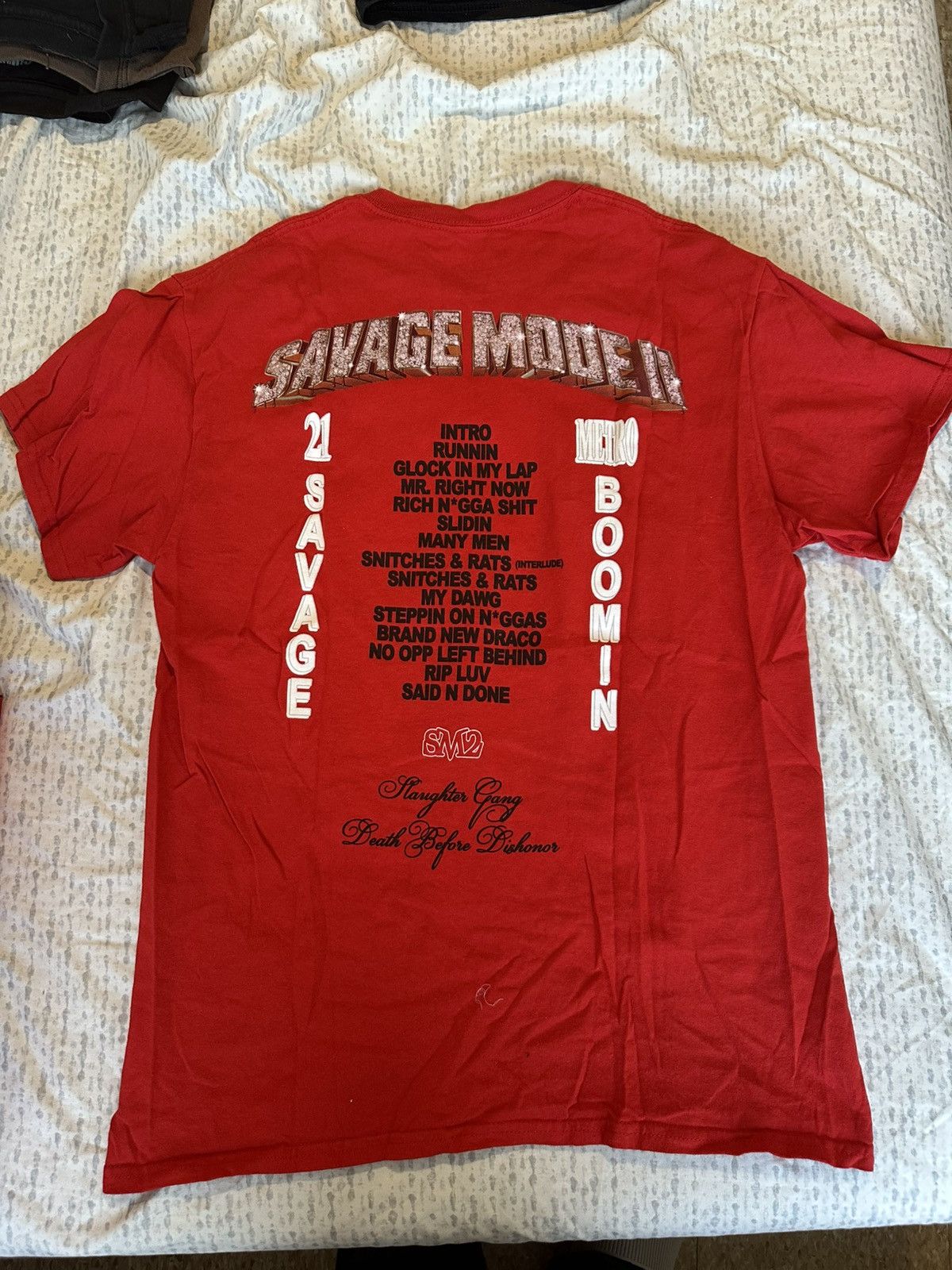 21 Savage SAVAGE MODE 2 RED TEE Size US M / EU 48-50 / 2 - 2 Thumbnail