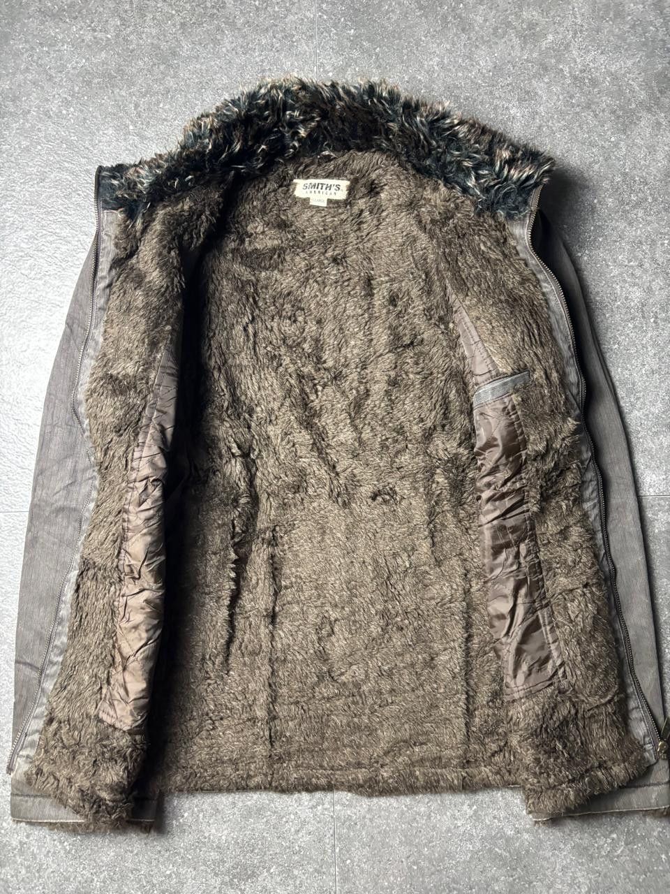 Japanese Brand 2000s Smith's American Fur Sherpa Faded Riders Jacket Size US L / EU 52-54 / 3 - 4 Thumbnail