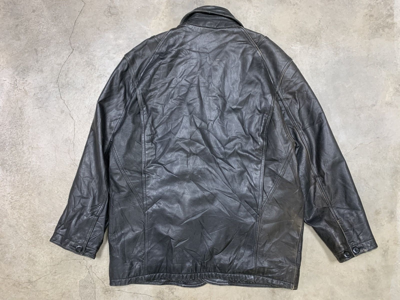 Kenzo Kenzo Jeans Vintage Distressed Leather Jacket Size US XL / EU 56 / 4 - 21 Thumbnail