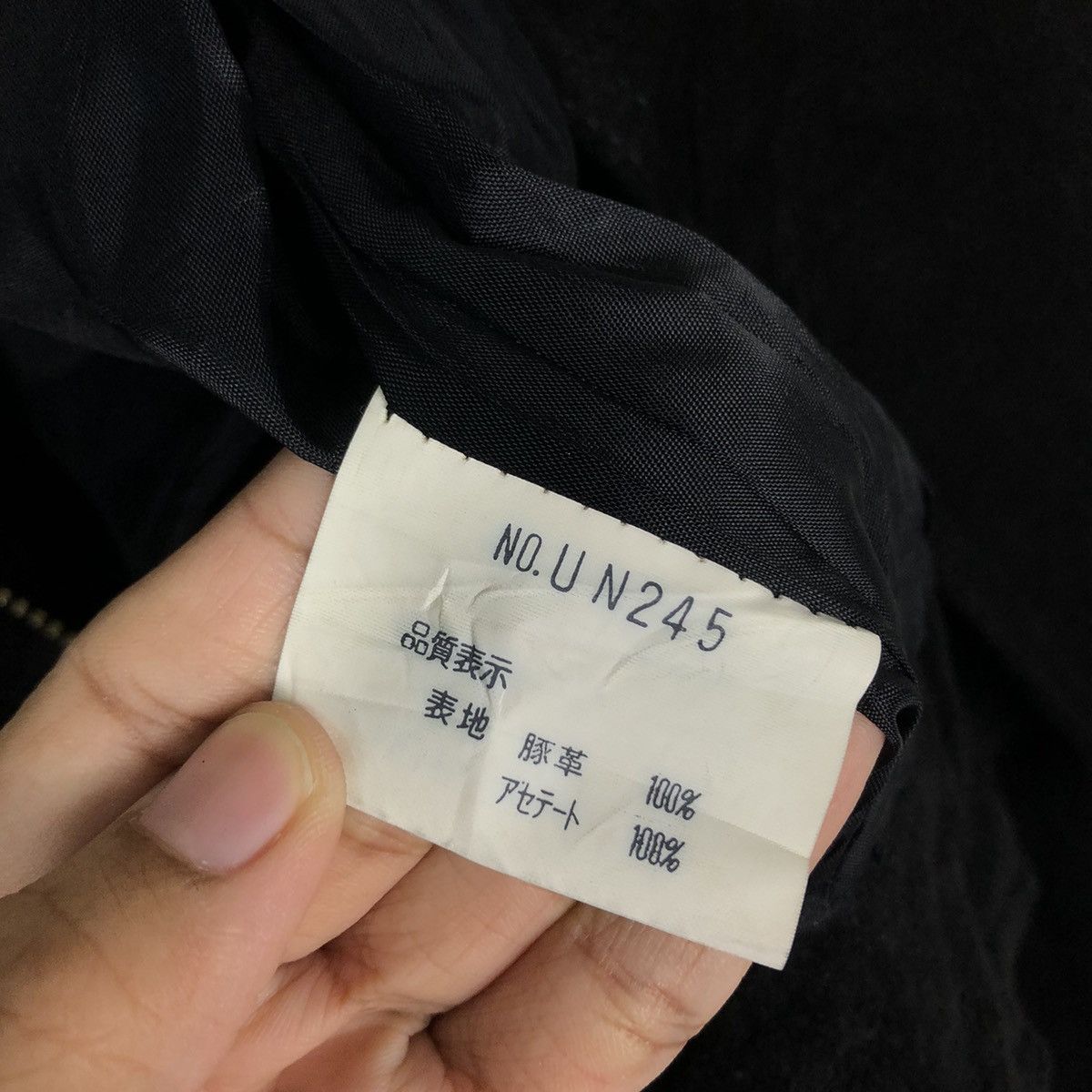 Genuine Leather 🔥Rich Black Biker Jacket Asymmetric Zipper Unsetsu Kapital Size US M / EU 48-50 / 2 - 19 Thumbnail