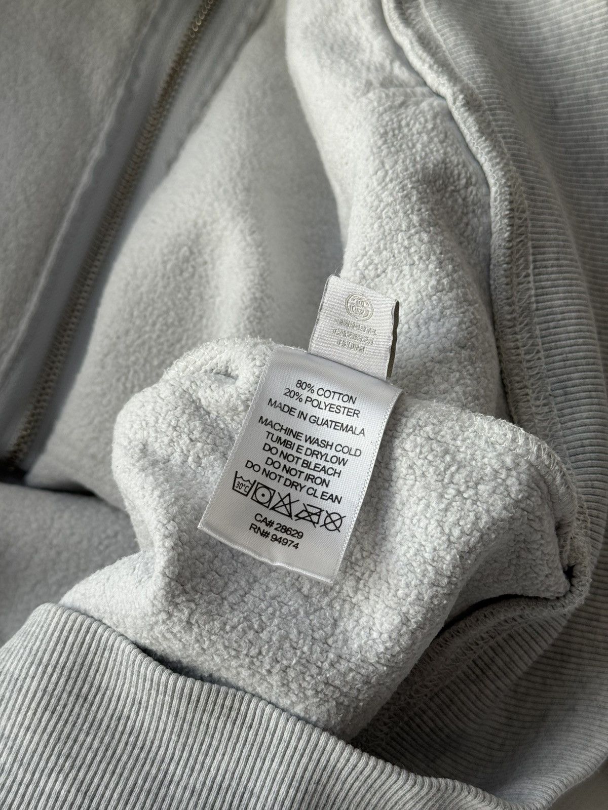 Stussy STUSSY Zip Up Reverse LOGO OVERSIZE Zip Up Gray HOODIE Size US XL / EU 56 / 4 - 19 Thumbnail