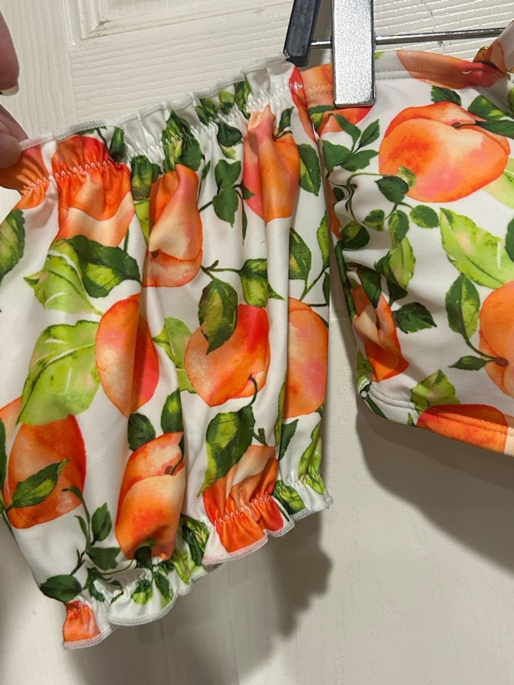 Other Women's BCBG Paris White Orange Peach Print Bikini Top XL Size XL / US 12-14 / IT 48-50 - 3 Thumbnail