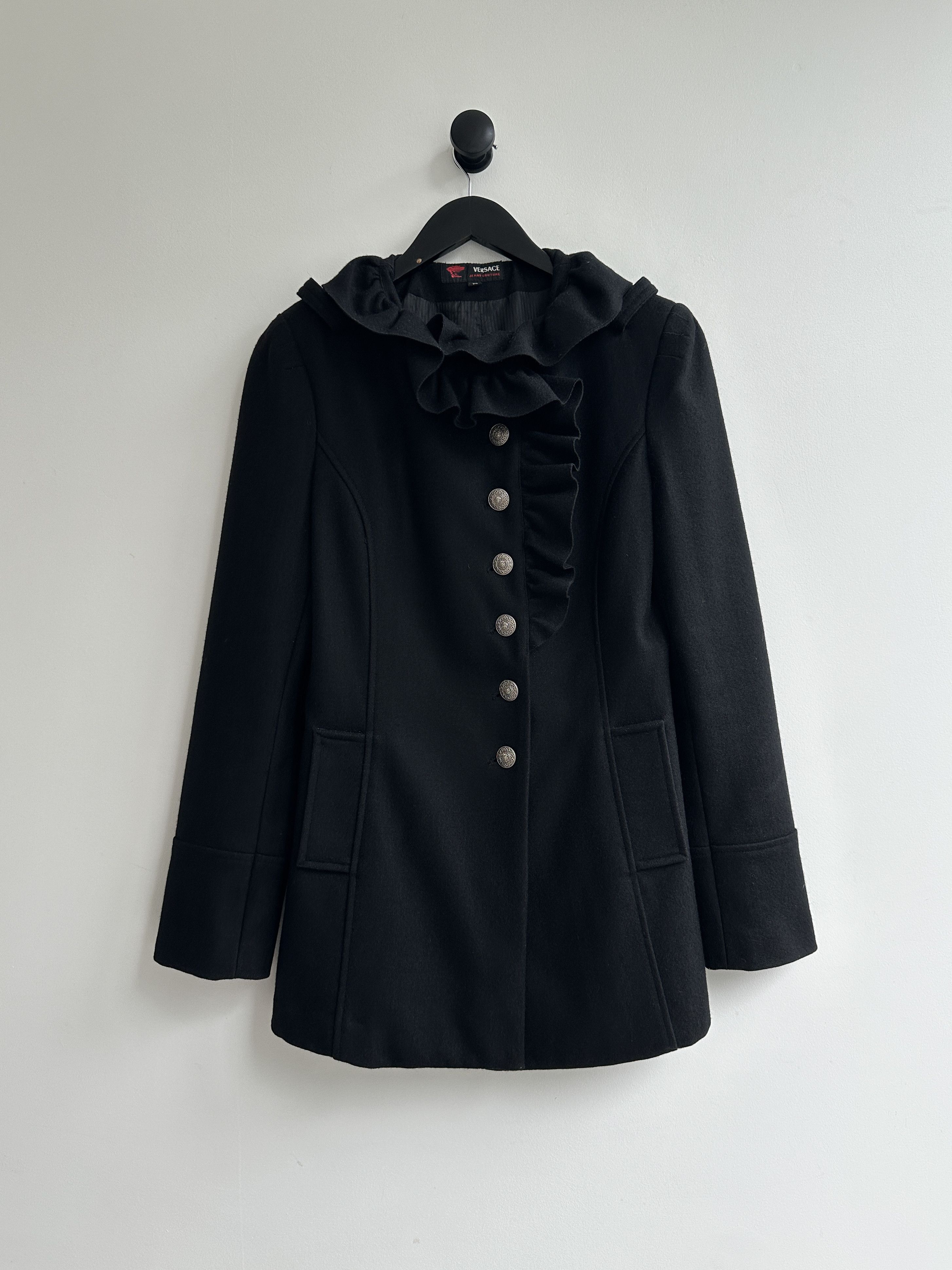 Versace Vintage Versace Jeans Couture Wool Coat Jacket Size M / US 6-8 / IT 42-44 - 1 Thumbnail