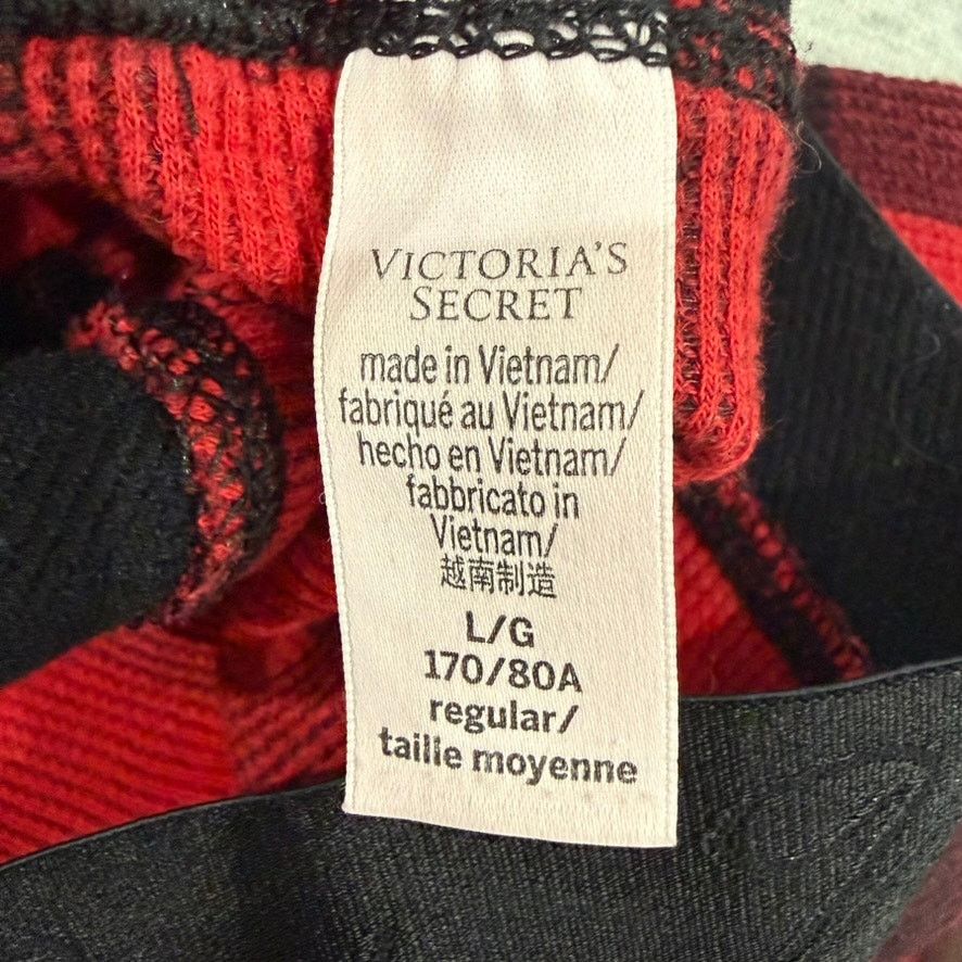 Victoria's Secret Victoria's Secret Plaid Thermal Pajama Set, Size L Size ONE SIZE - 5 Thumbnail
