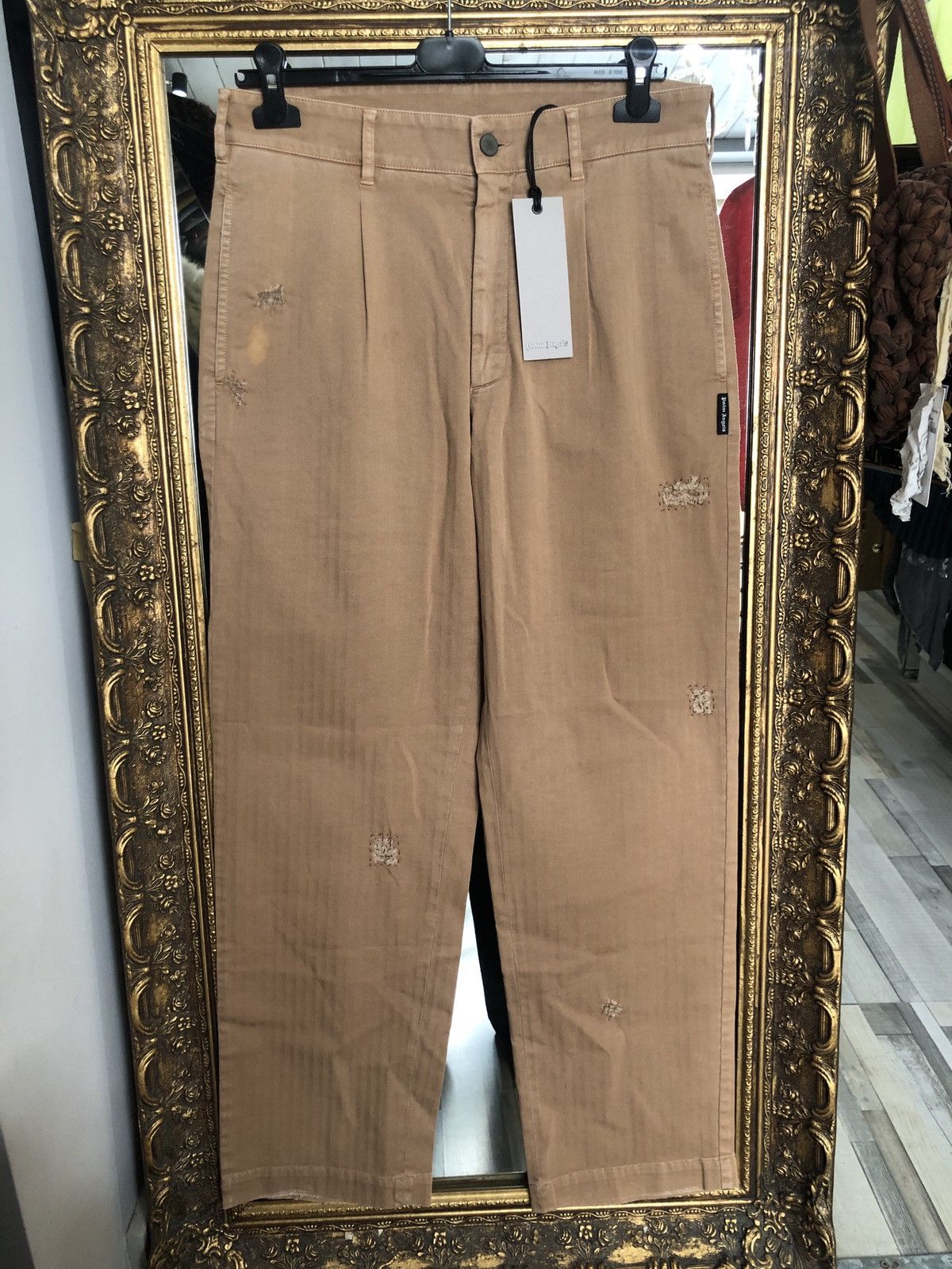 image of Palm Angels Trousers Pants Size It:48 in Brown, Men's