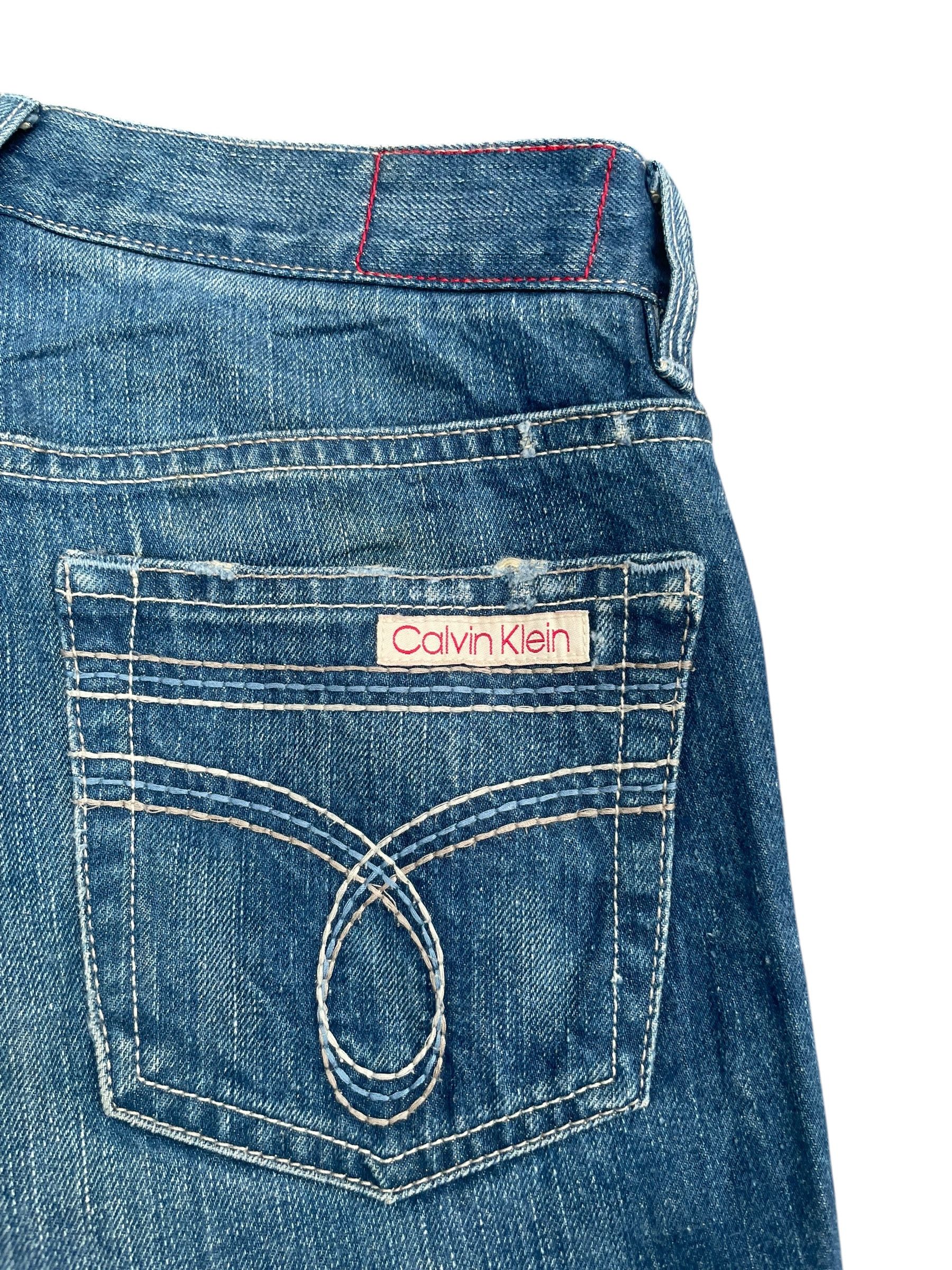Calvin Klein Vintage Flare Calvin Klein Distresed Denim Size 28" / US 6 / IT 42 - 5 Thumbnail