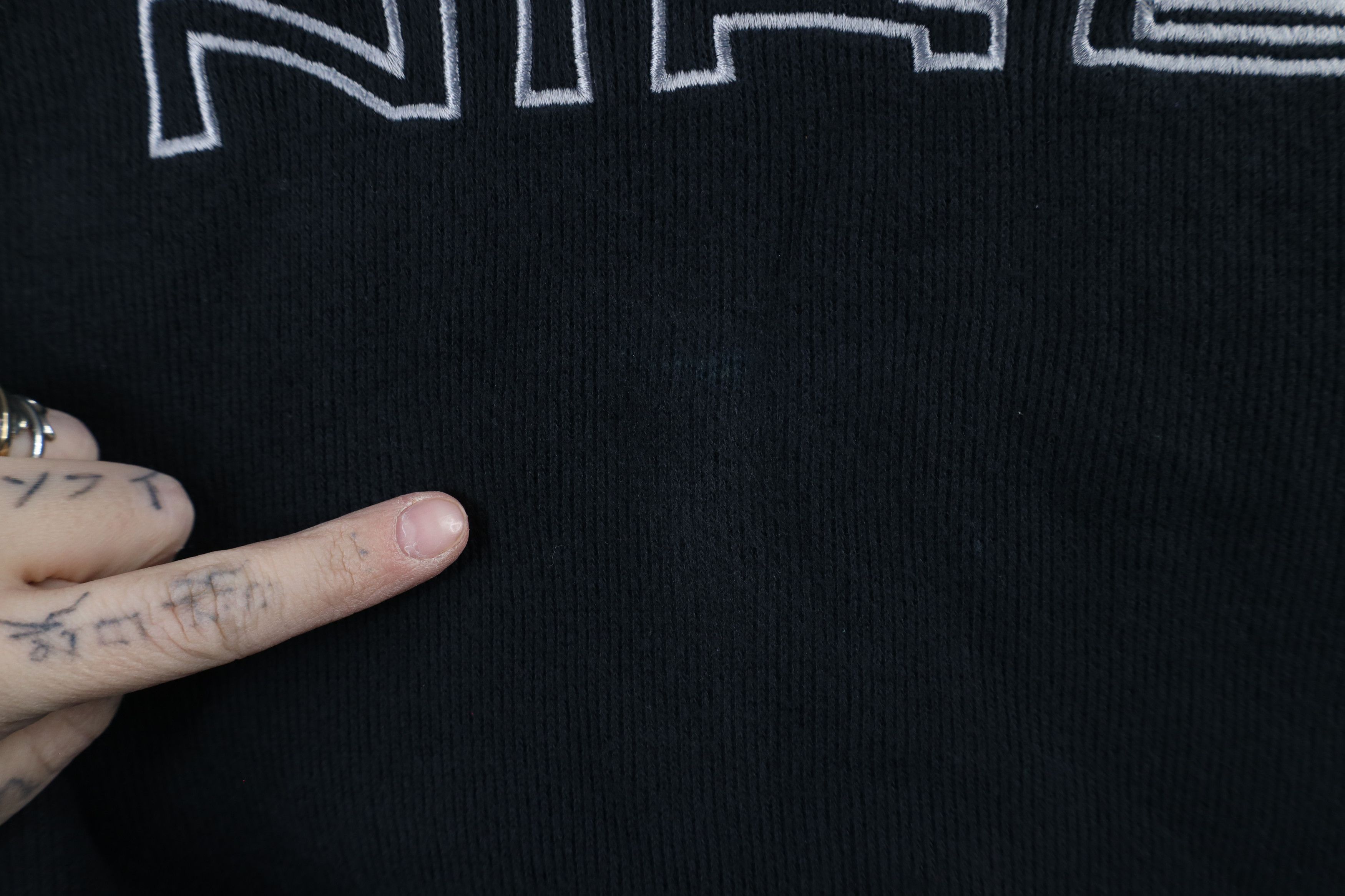 Nike × Vintage Vintage Nike Travis Scott Mini Swoosh Ribbed Knit Sweater Size US XXL / EU 58 / 5 - 5 Thumbnail