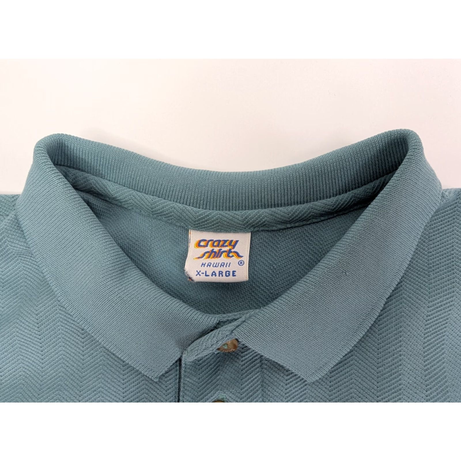 Vintage Crazy Shirts Hawaii Polo Shirt Mens XL Blue Palm Springs Cheveron Print Made in USA Size US XL / EU 56 / 4 - 6 Thumbnail