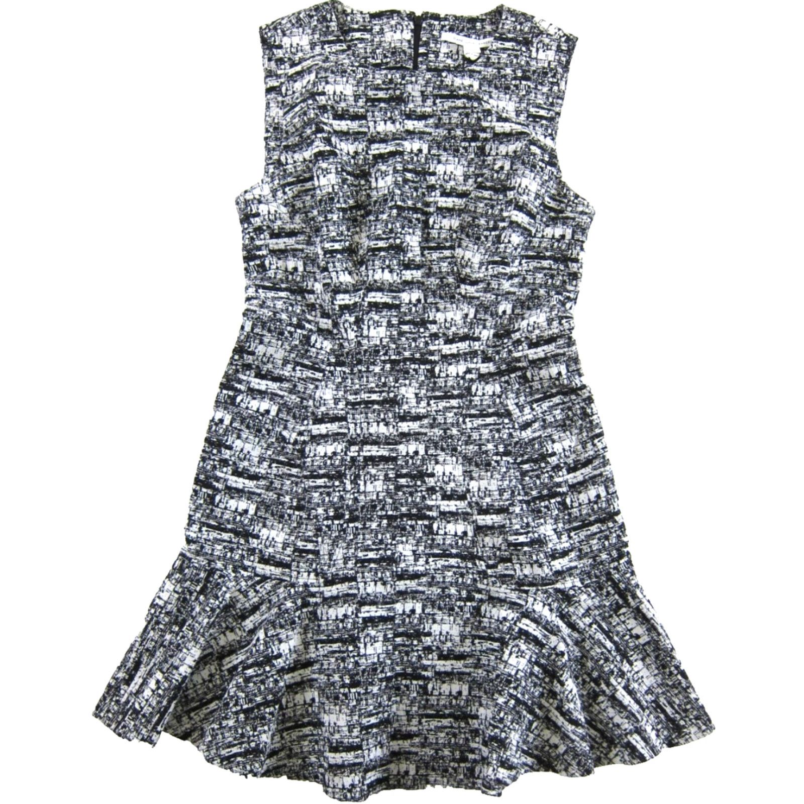 Diane von Furstenberg Diane von Furstenberg NWT Cork Black White Sleeveless Sheath Jaelyn Dress 12 Size XL / US 12-14 / IT 48-50 - 2 Thumbnail