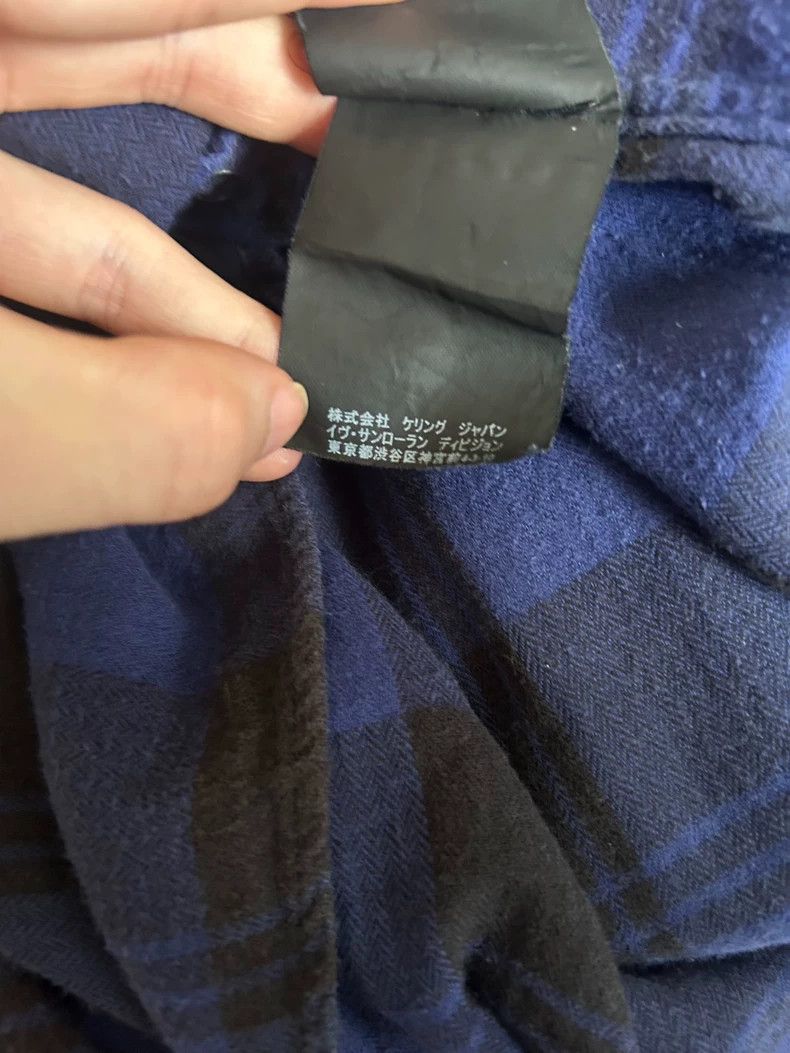 Saint Laurent Paris Saint Laurent Paris 2017 FW Black and Blue Plaid Shirt 2505 Size US S / EU 44-46 / 1 - 6 Thumbnail