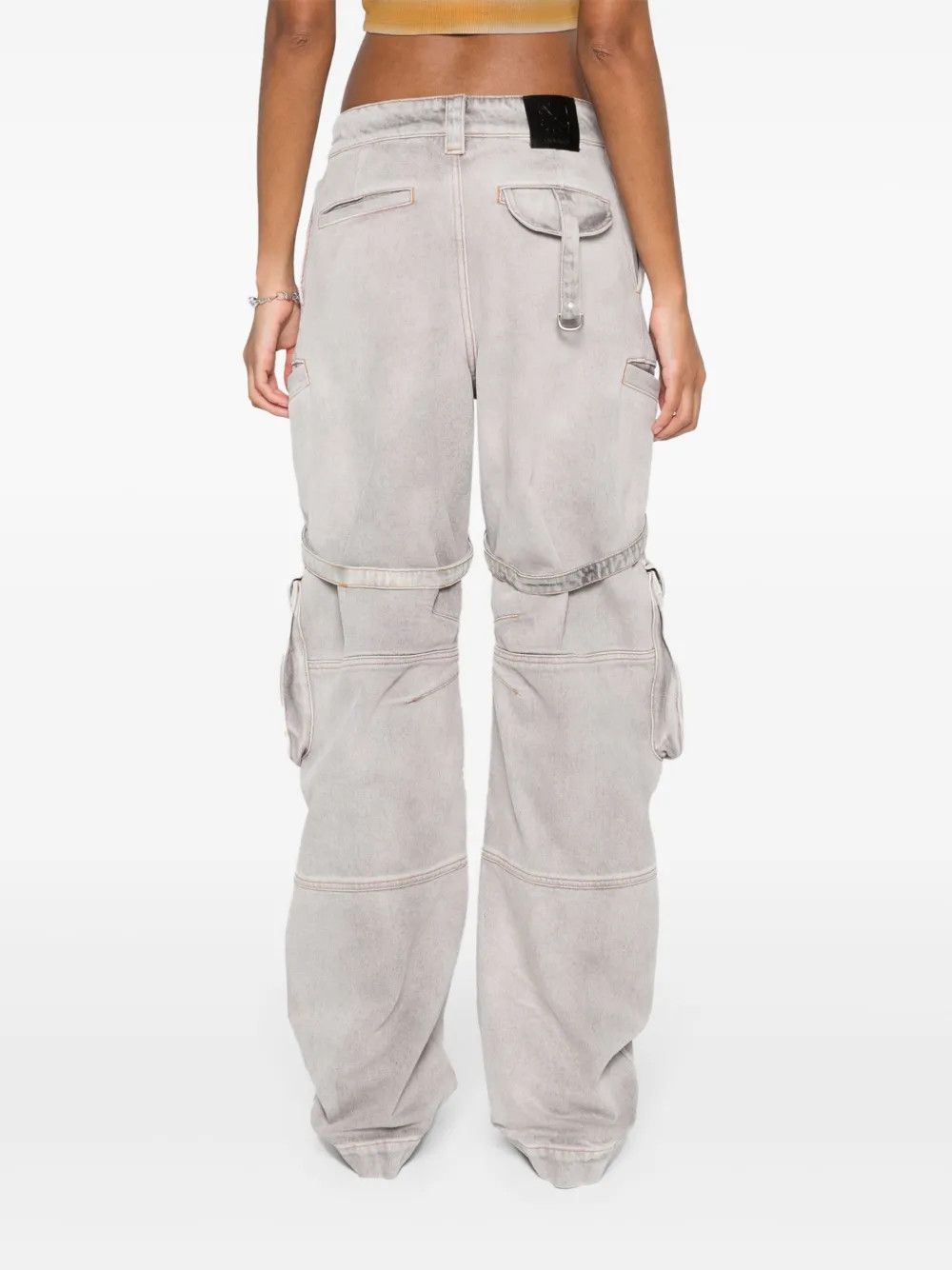 Off-White o1y1225 Cargo Denim Pant in Light Gray Size 26" / US 2 / IT 38 - 4 Thumbnail