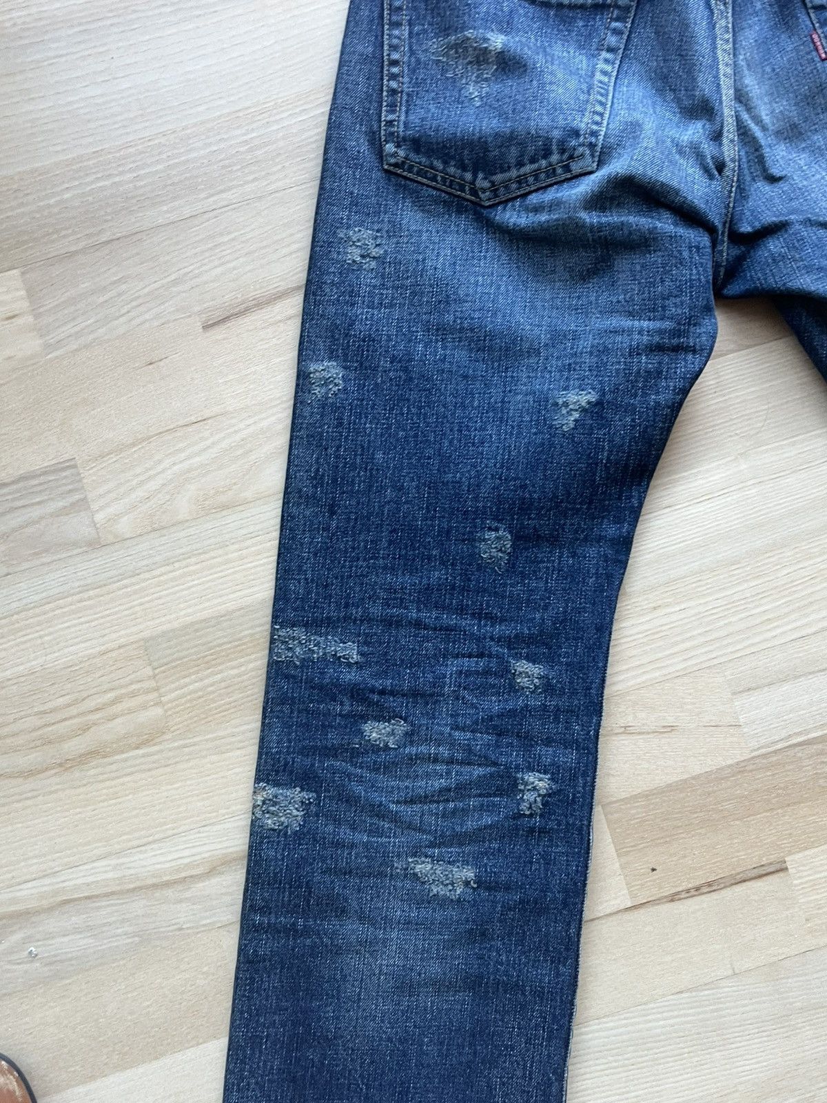 Levi's Vintage Clothing Distressed Sashiko Boro Jeans Size US 30 / EU 46 - 7 Thumbnail
