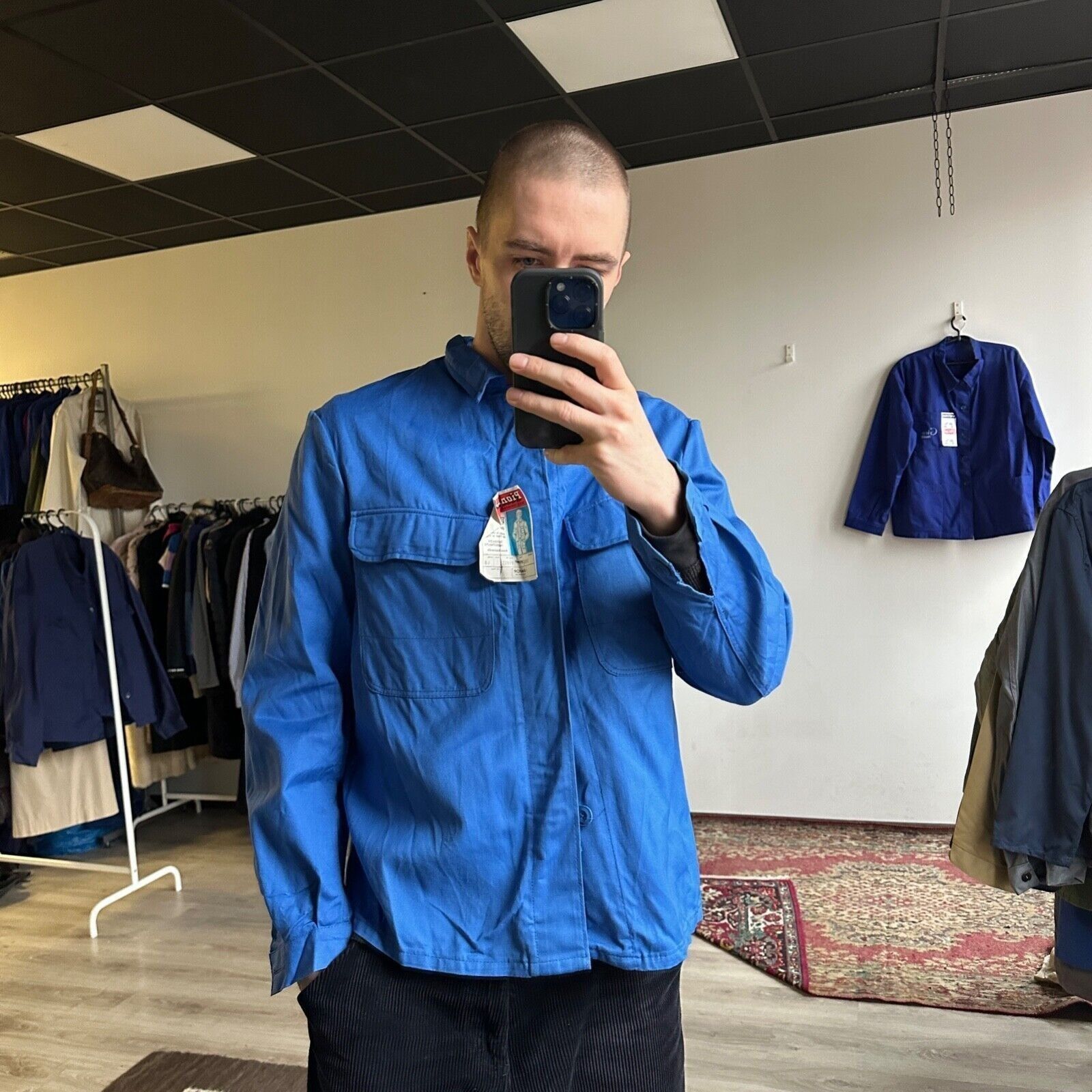 Le Laboureur Vintage Pionier French Workwear Sanfor Chore Jacket 8390ACK Size US M / EU 48-50 / 2 - 2 Thumbnail