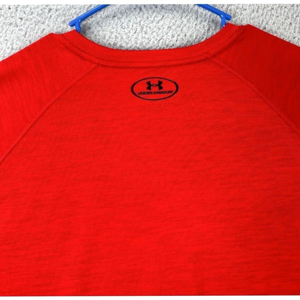 Under Armour Under Armour HeatGear T-Shirt Red 2XL Adult Mens Short Sleeve Crew Neck Athletic Loose Activewear Size US XXL / EU 58 / 5 - 6 Thumbnail