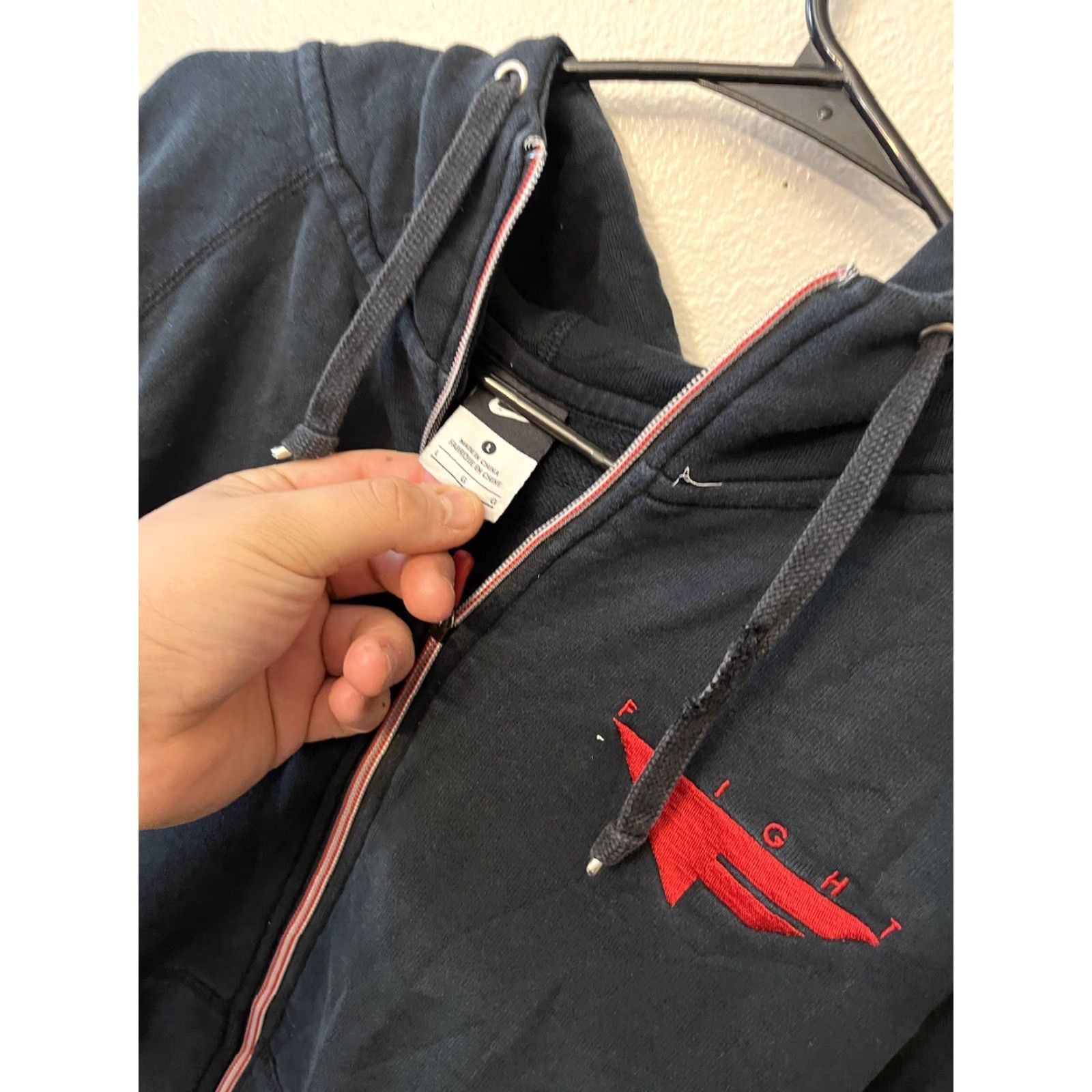 Nike Nike Jacket Mens L Black Air Flight Series Full-Zip Hoodie 90s Basketball Zip Hoodie Nike Air Flight Mens L Black Full Zip Hoodie Size US L / EU 52-54 / 3 - 3 Thumbnail