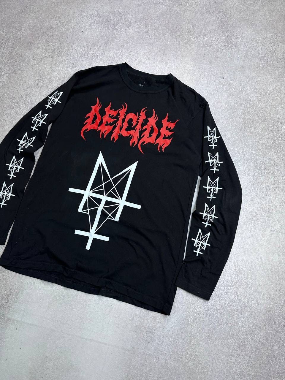 Band Tees Deicide Dark Metal End Of Boxy Longsleeve Shirt L Size US L / EU 52-54 / 3 - 4 Thumbnail