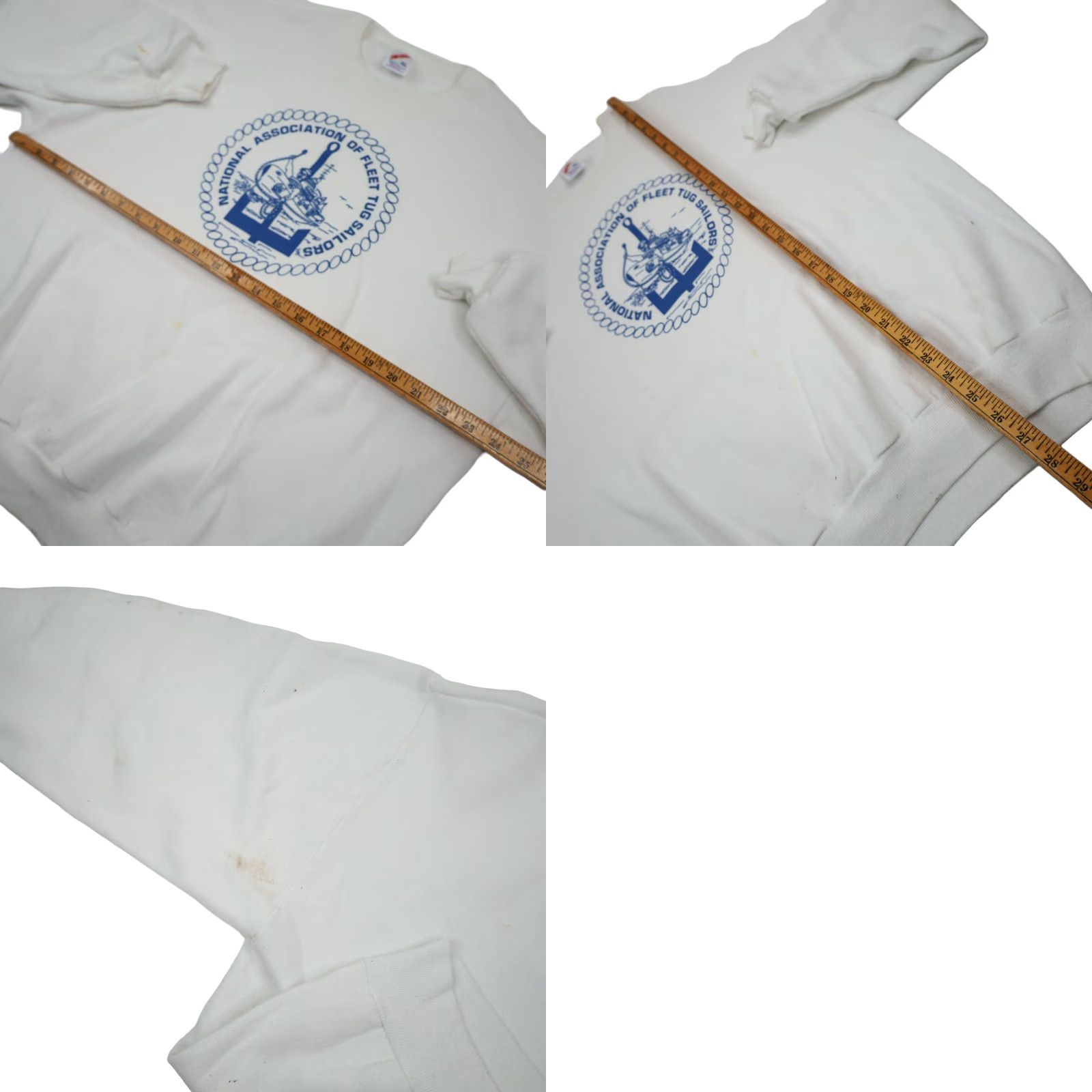 Vintage VINTAGE National Association of Fleet Tug Sailors Graphic Sweatshirt Men XL White Sweatshirt Size US XL / EU 56 / 4 - 8 Thumbnail