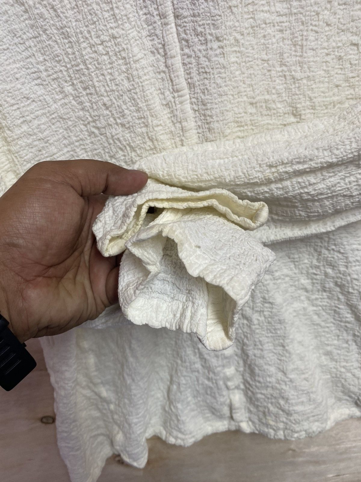 Issey Miyake vintage Issey Miyake Me Cauliflower stretch crinkle jacket Size US XL / EU 56 / 4 - 10 Thumbnail