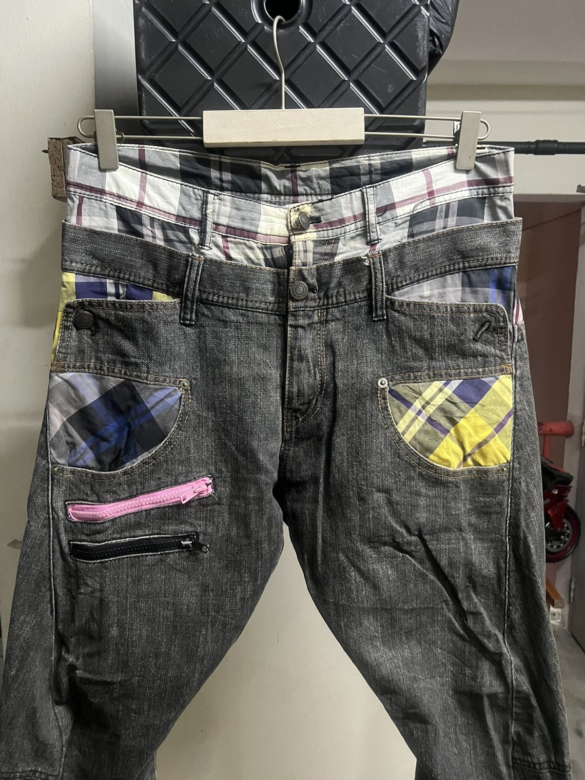 Hysteric Glamour × Japanese Brand DOUBLE WAIST BREATHMIN JAPANES PANTT FREE Size US 32 / EU 48 - 2 Thumbnail