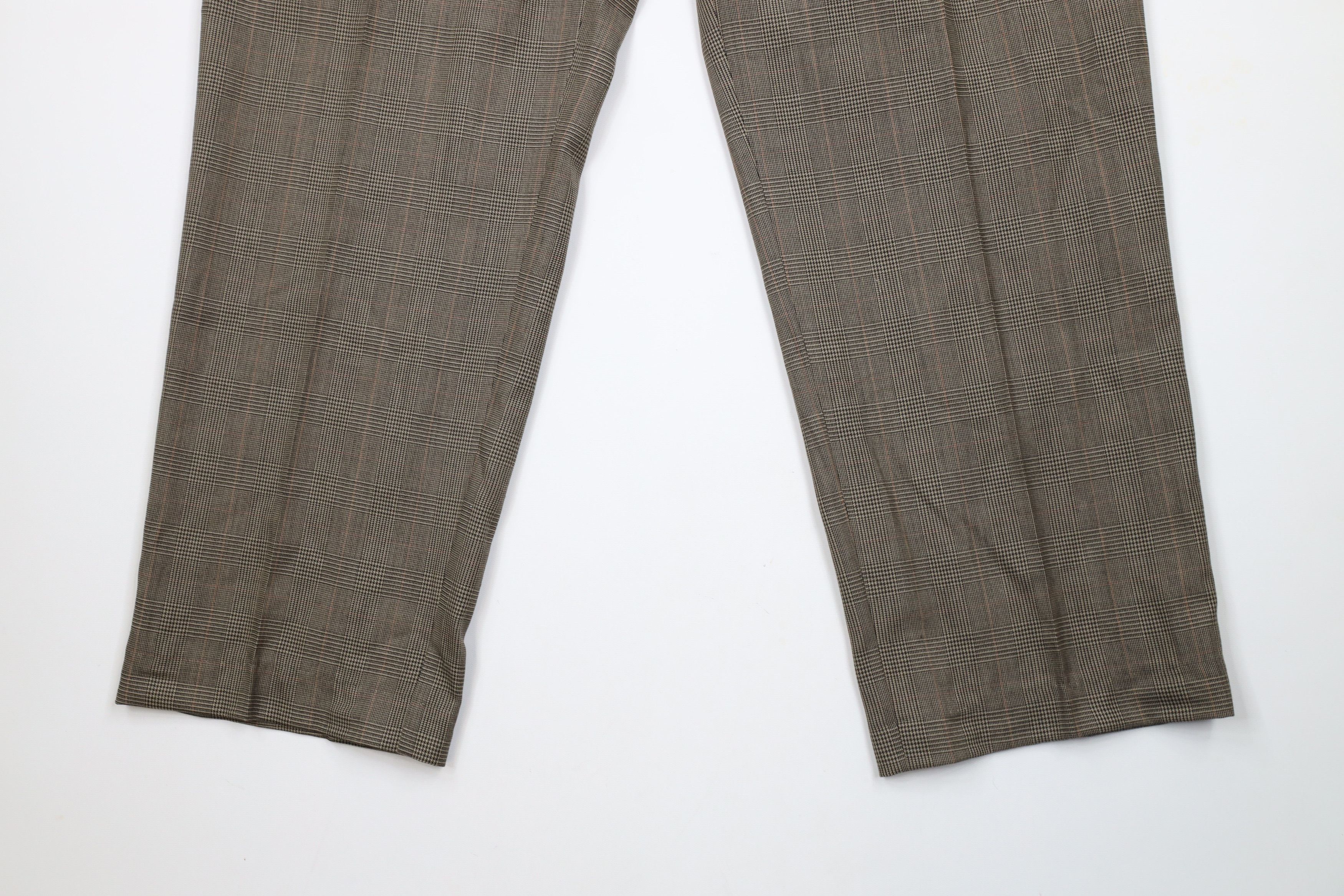 Lands' End × Vintage Vintage 90s Lands End Wide Leg Houndstooth Plaid Chino Pants Size US 40 / EU 56 - 4 Thumbnail