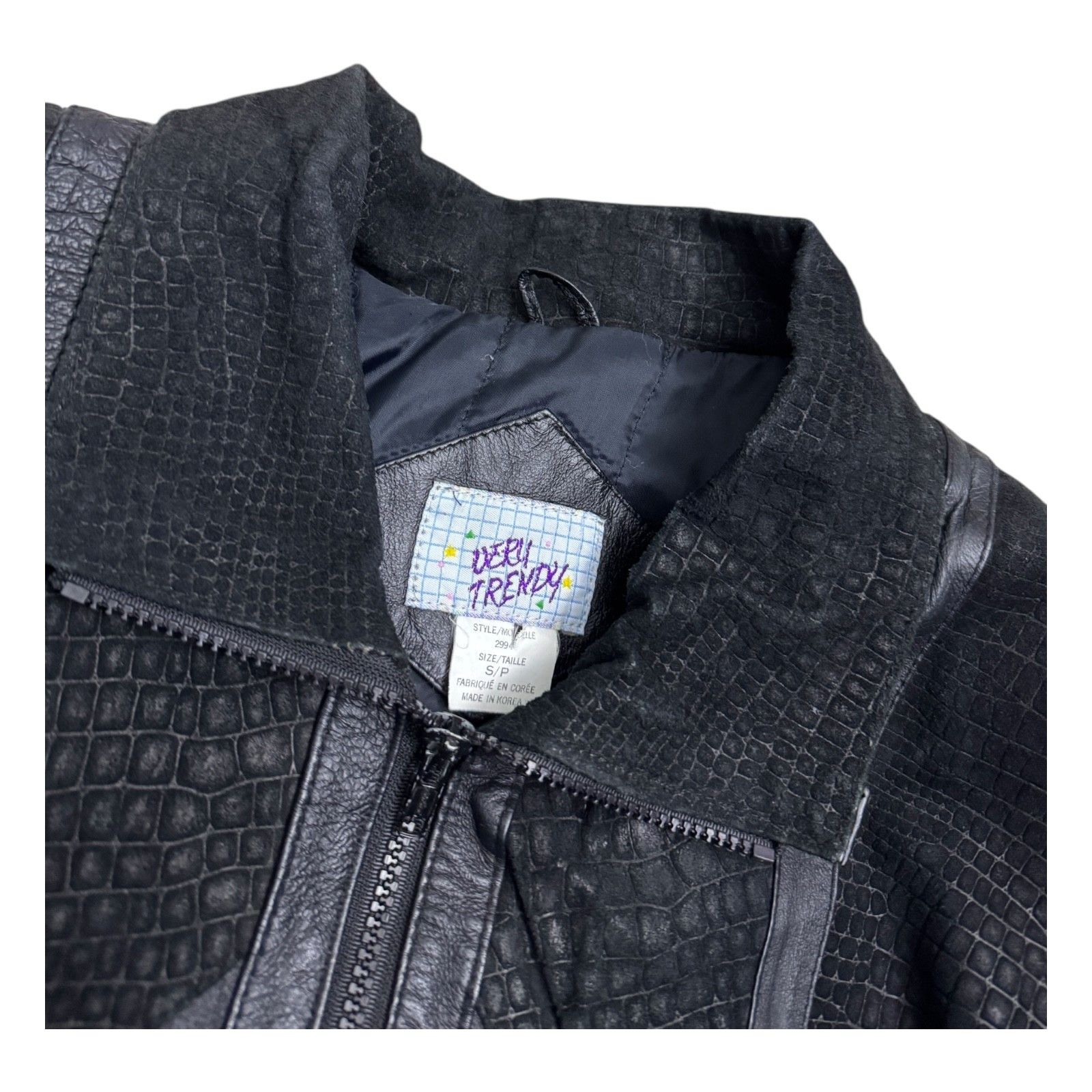 Vintage RETRO GENUINE LEATHER Trendy Vintage Bomber Jacket Small Size S / US 4 / IT 40 - 5 Thumbnail