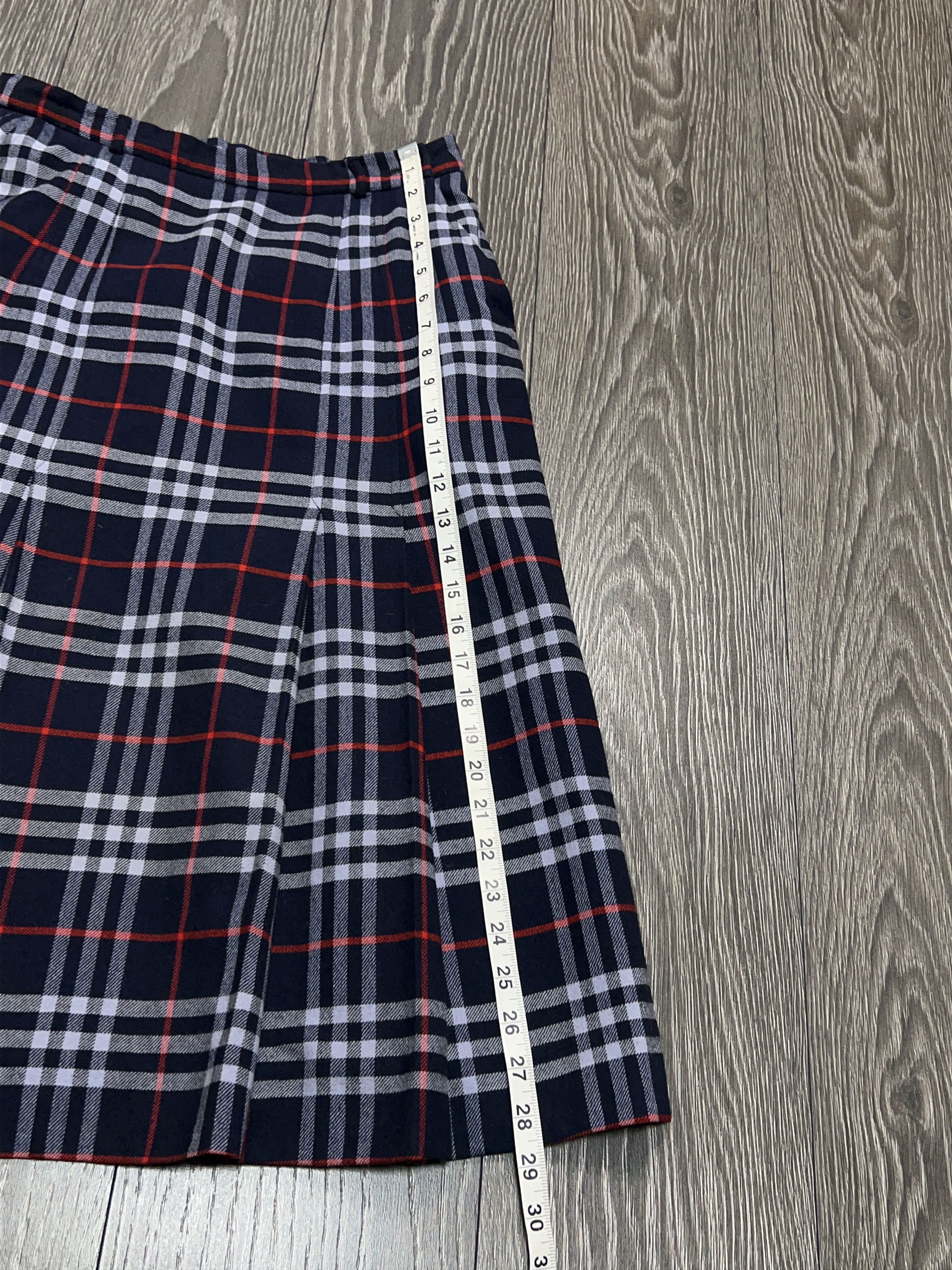 Burberry Vintage Womens 1990s Burberrys London Wool Check Plaid Skirt Size 28" / US 6 / IT 42 - 15 Thumbnail