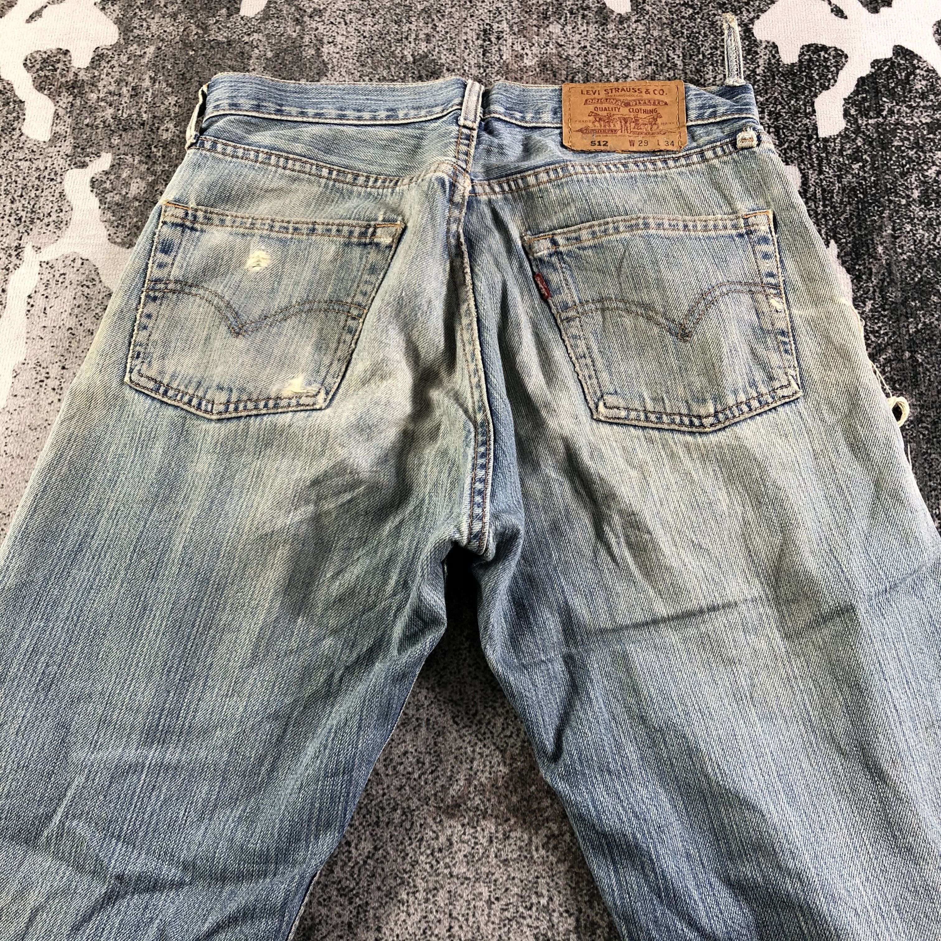 Levi's Vintage Levis 502 Jeans Distressed Denim KJ3001 Size US 29 - 4 Thumbnail
