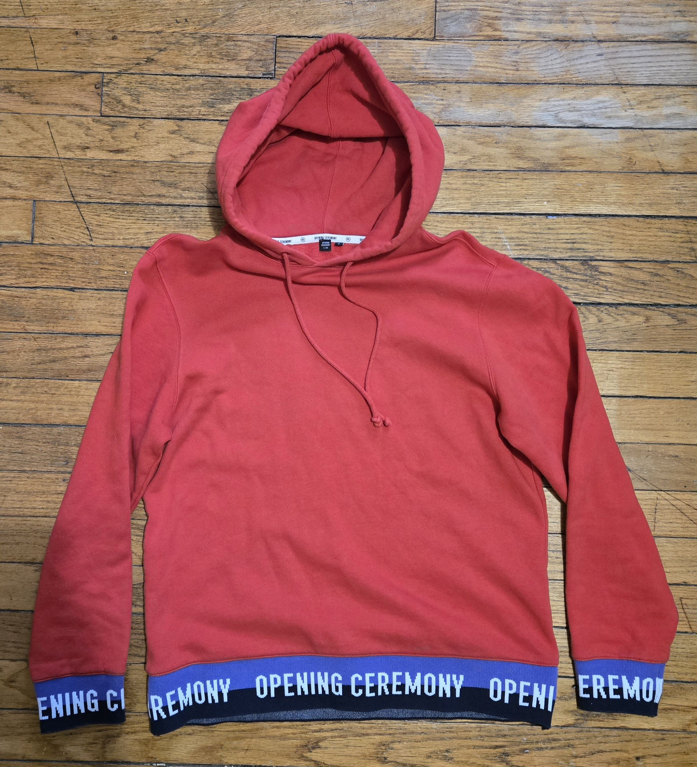 Opening Ceremony Opening Ceremony S Red Spell Out Elastic Logo hoodie Size US S / EU 44-46 / 1 - 1 Thumbnail