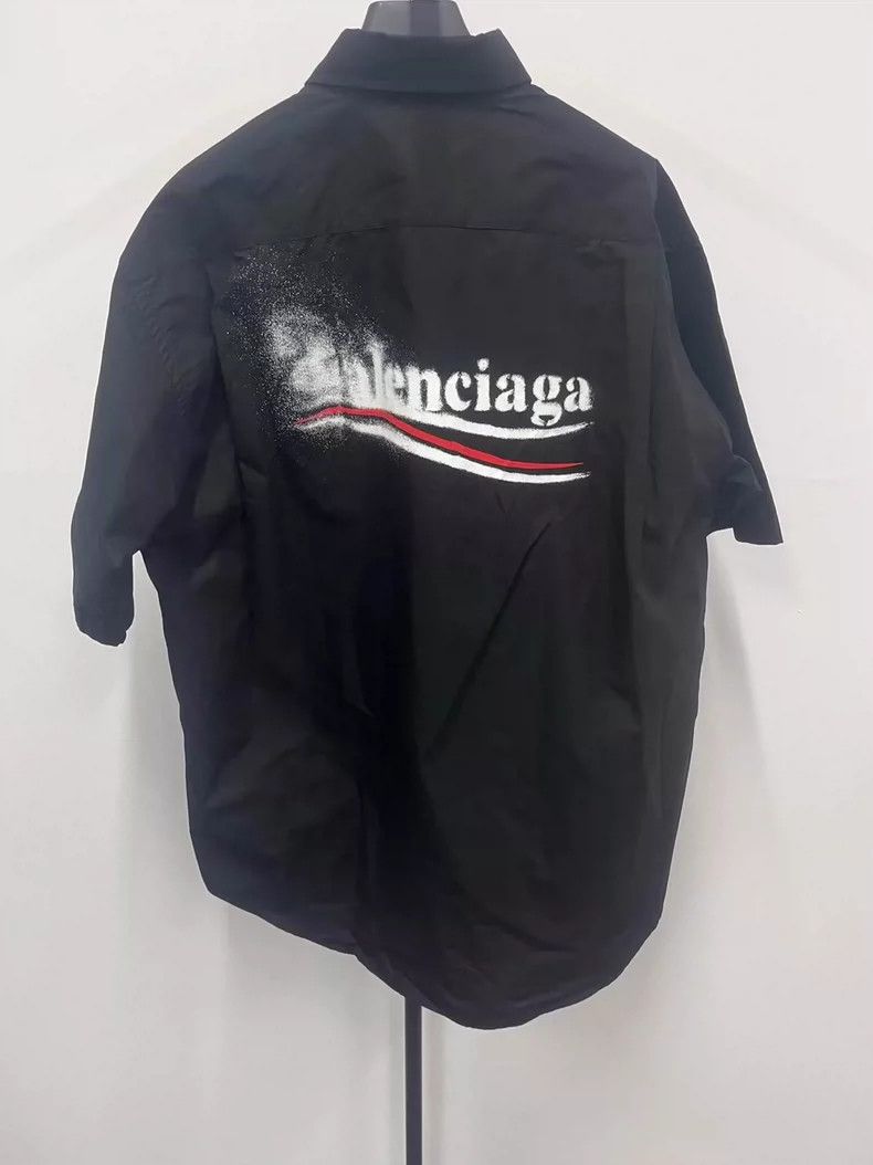 Balenciaga Balenciaga size 37 Blur Cola Shirt Short Sleeve Size US S / EU 44-46 / 1 - 1 Thumbnail