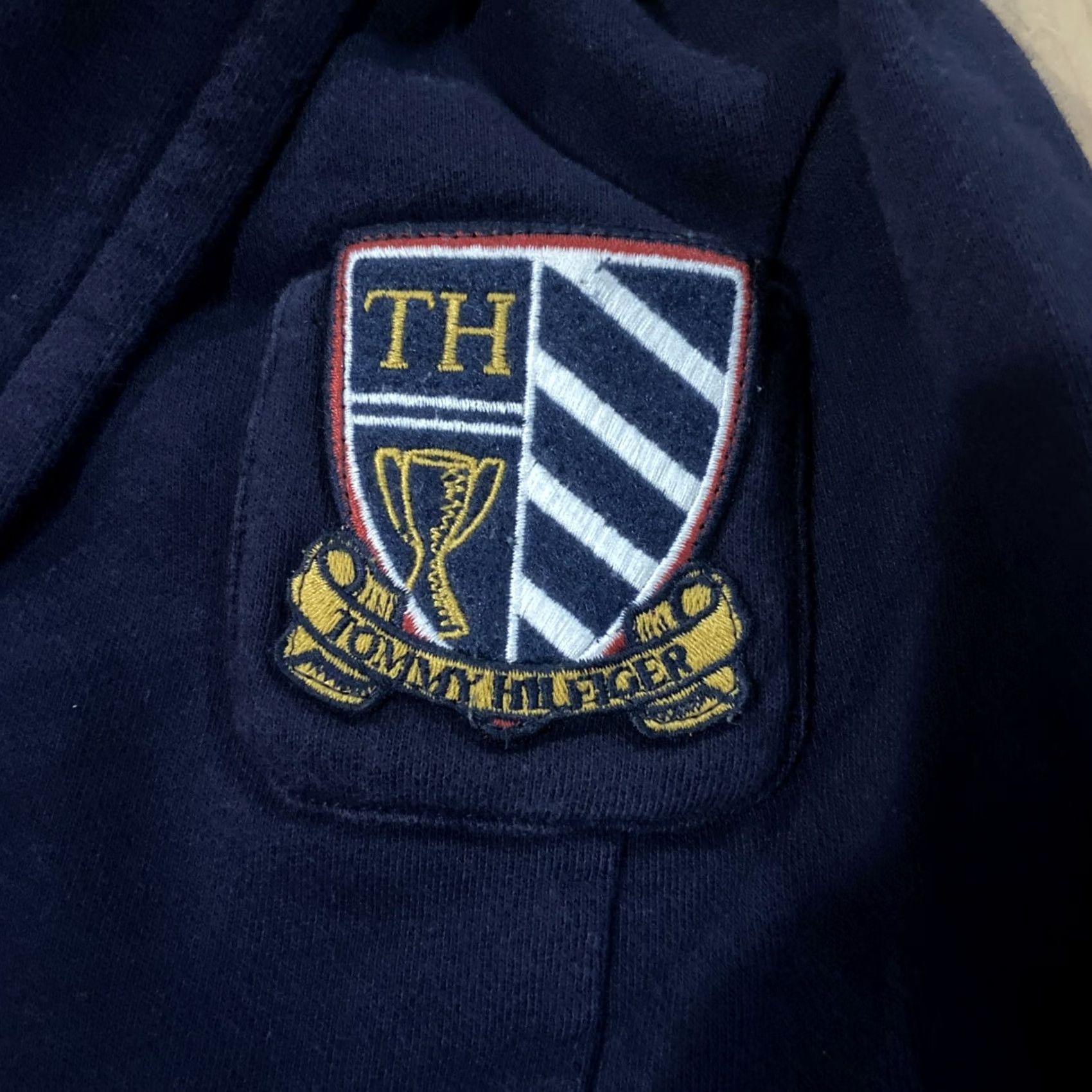 Tommy Hilfiger Tommy Hilfiger Jacket Knit Cotton Crest Blazer Womens L Navy Blue Size L / US 10 / IT 46 - 2 Thumbnail