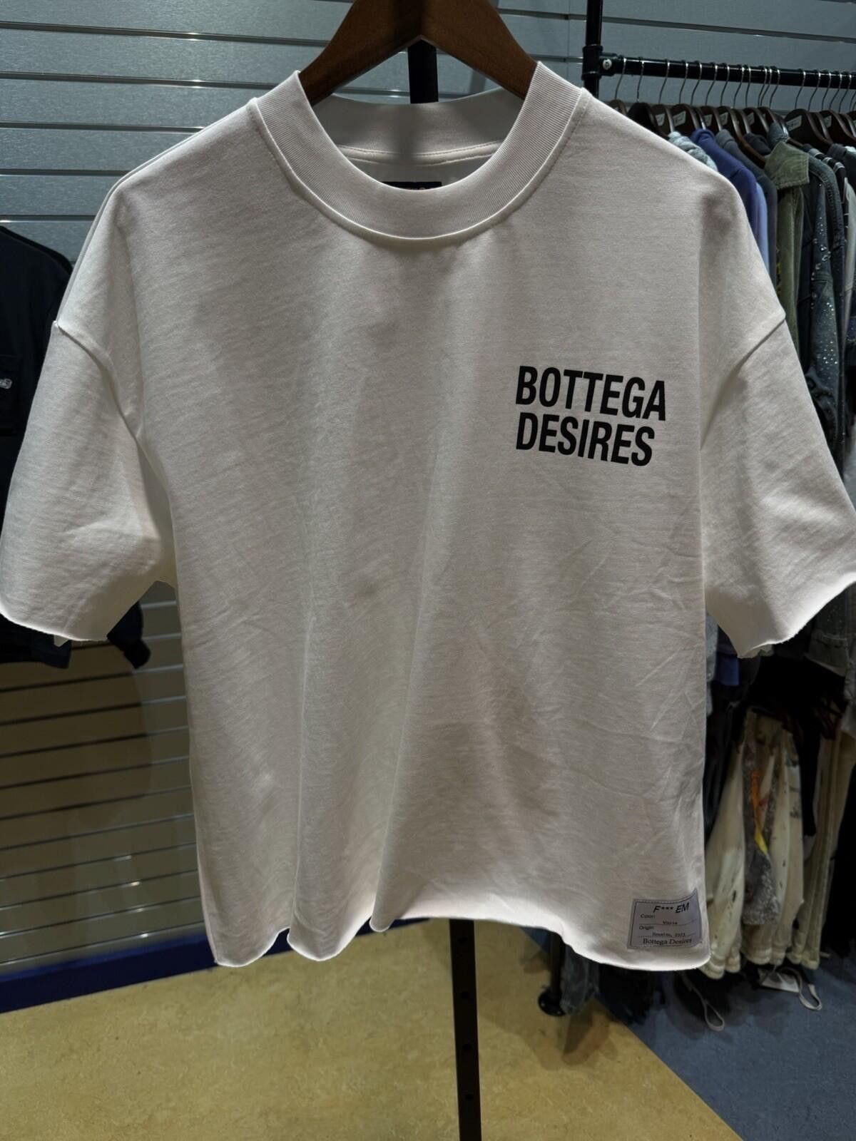 Bottega Desires Bottega Desires Tee T-Shirt F**k Joke (M) White Black Size US M / EU 48-50 / 2 - 8 Thumbnail