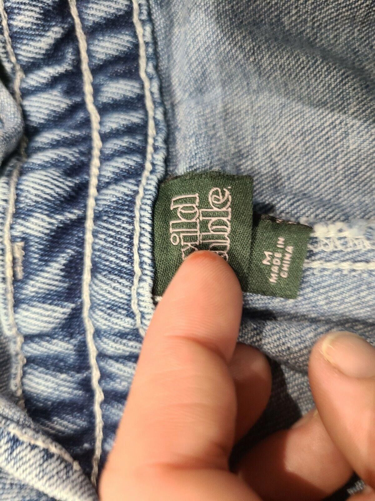 Designer Wild Fable High Waisted Jean Shorts 90s Scrunched Waist Size 32" / US 10 / IT 46 - 4 Thumbnail