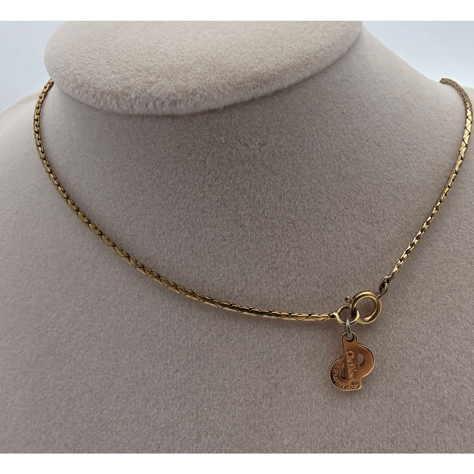 Christian Dior Monsieur Christian Dior Gold-Tone Heart Pendant Necklace Size ONE SIZE - 4 Thumbnail