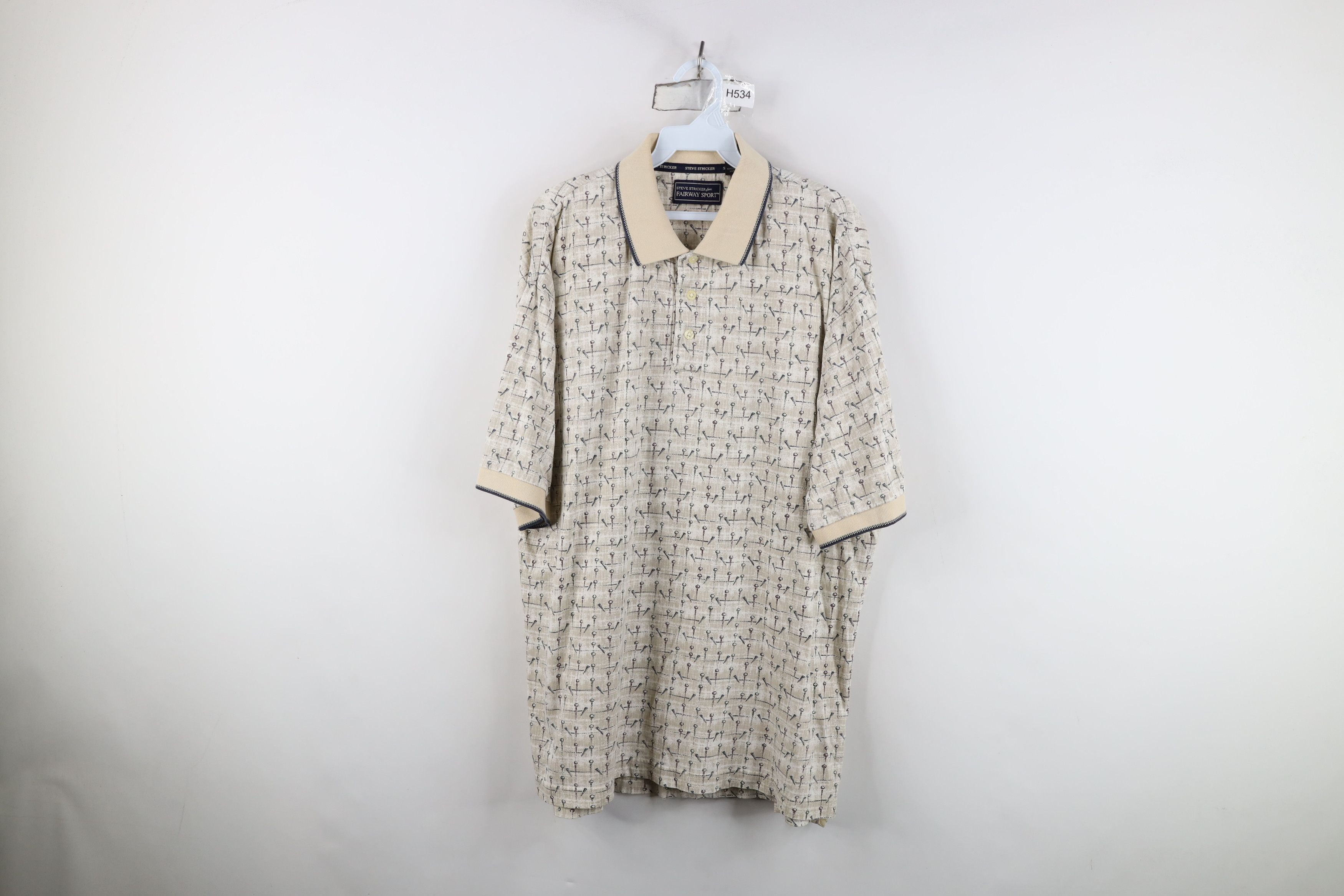 Vintage Vintage 90s Streetwear All Over Print Baggy Fit Polo Shirt Size US L / EU 52-54 / 3 - 1 Thumbnail