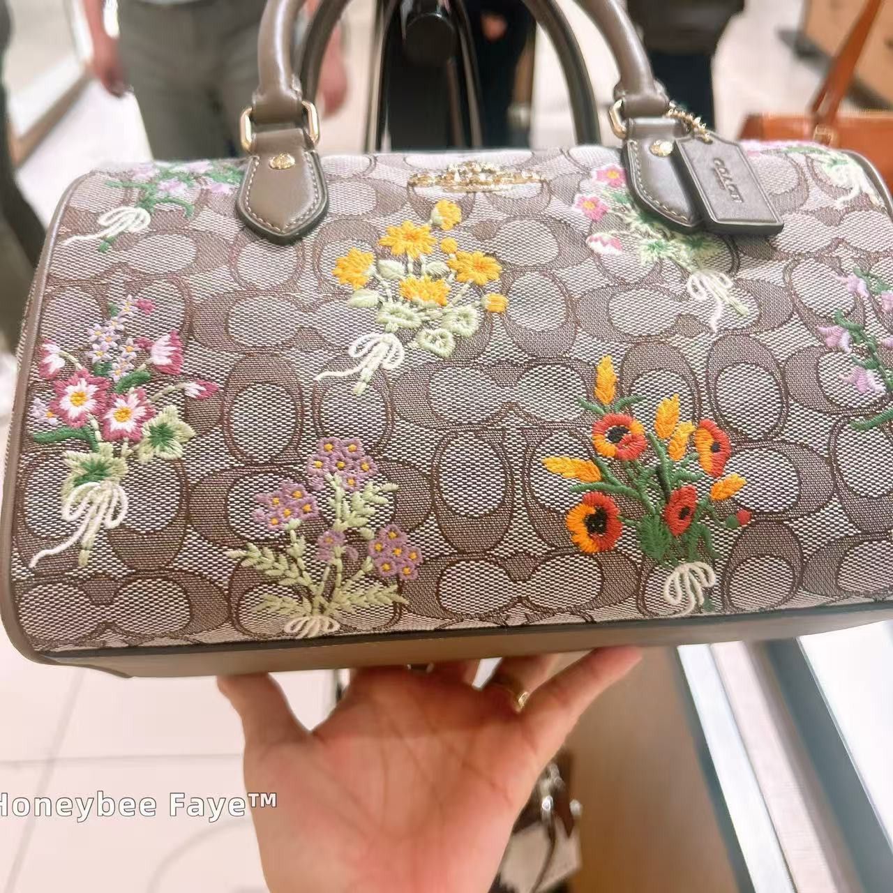 Coach Rowan Satchel Bag With Floral Embroidery CDZ01 Size ONE SIZE - 7 Thumbnail