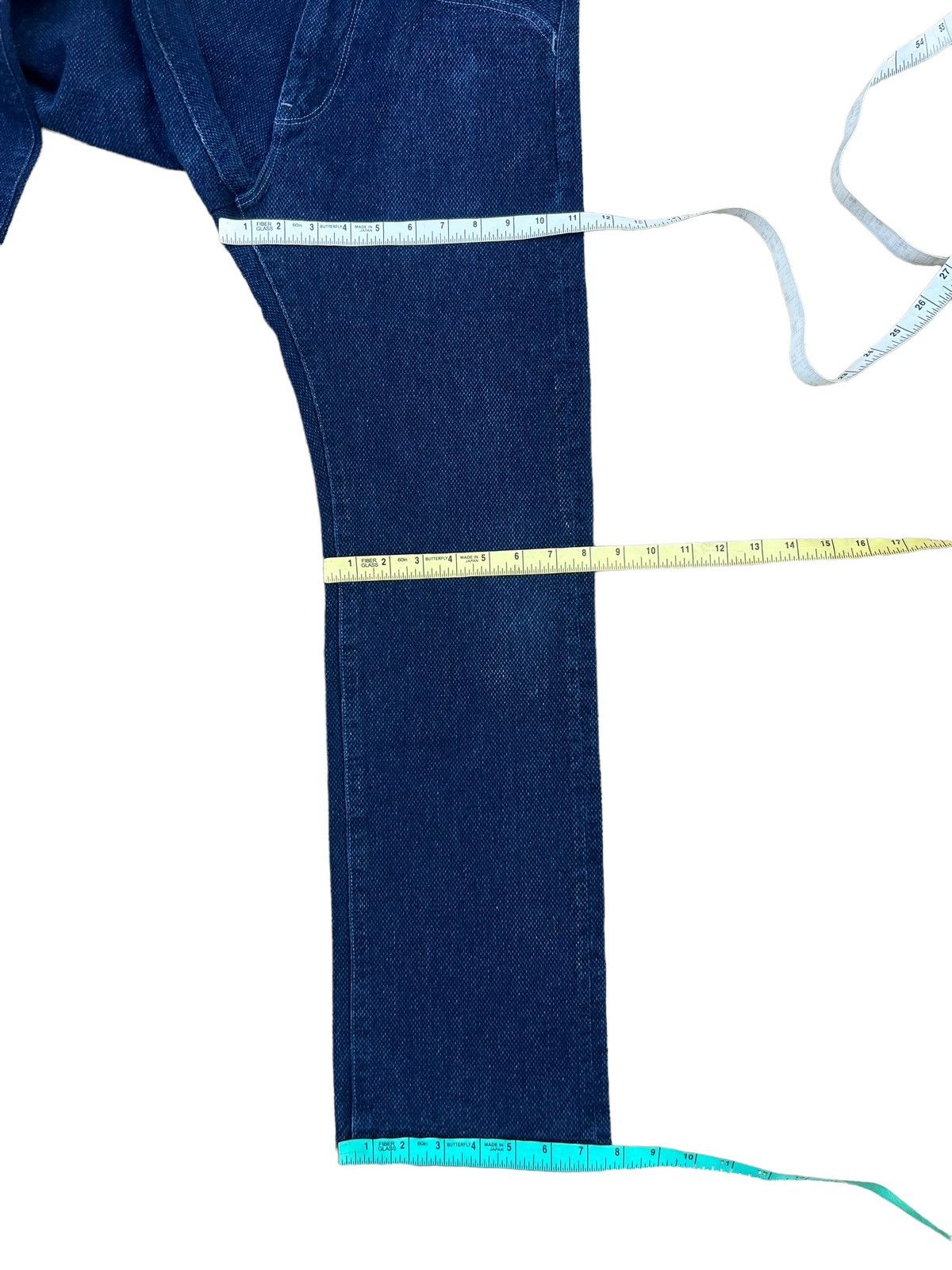 Freewheelers GRAPH ZERO Made in Japan Knackered Indigo Blue Sashiko Jeans Size US 32 / EU 48 - 4 Thumbnail
