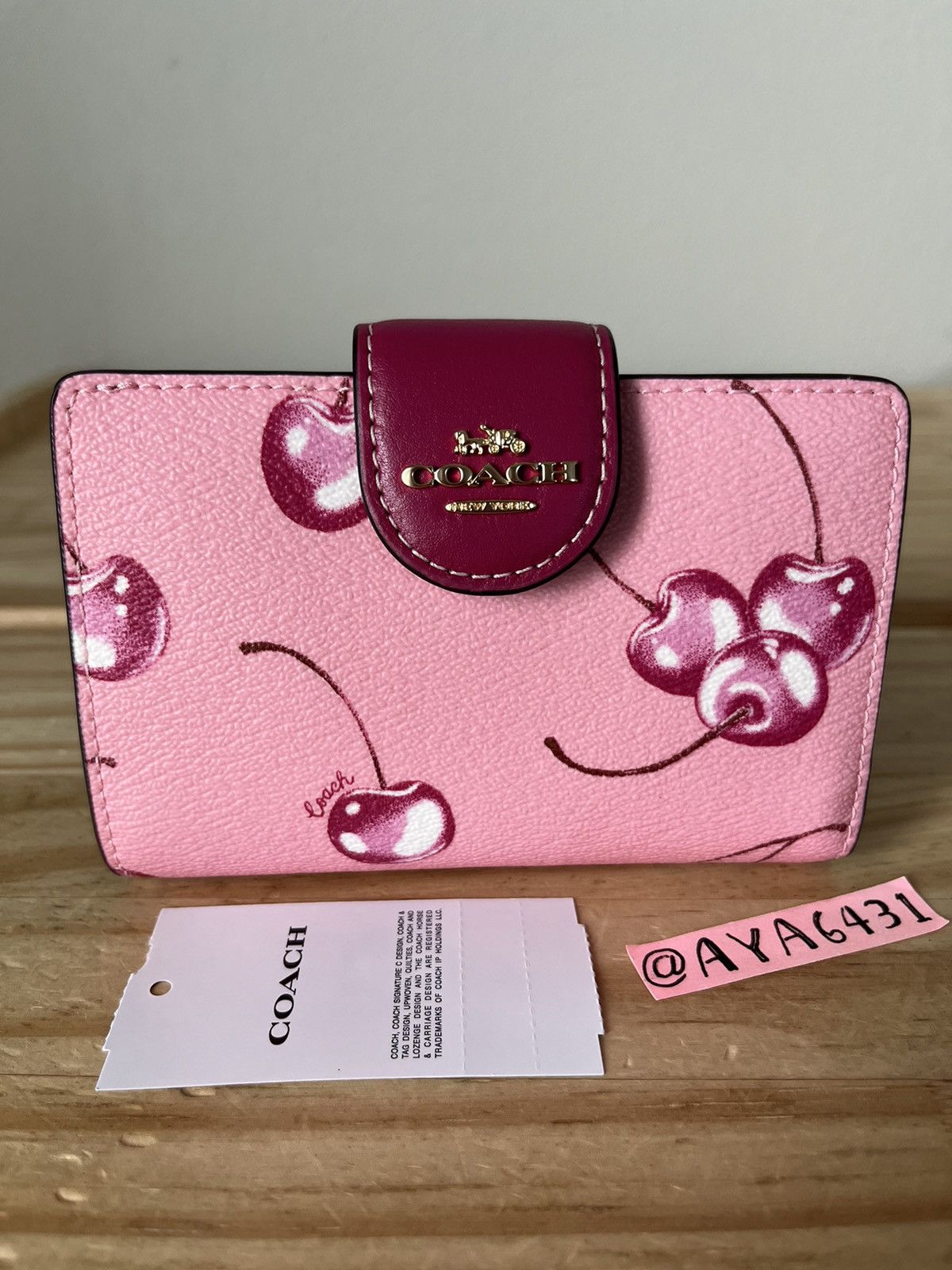 image of Coach Wallet in Pink, Women's
