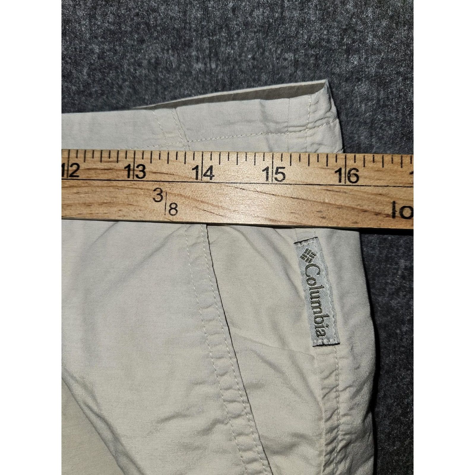 Vintage Columbia Capri Pants Womens Small Beige Drawstring Elastic Waist Twill Casual Size 28" / US 6 / IT 42 - 3 Thumbnail