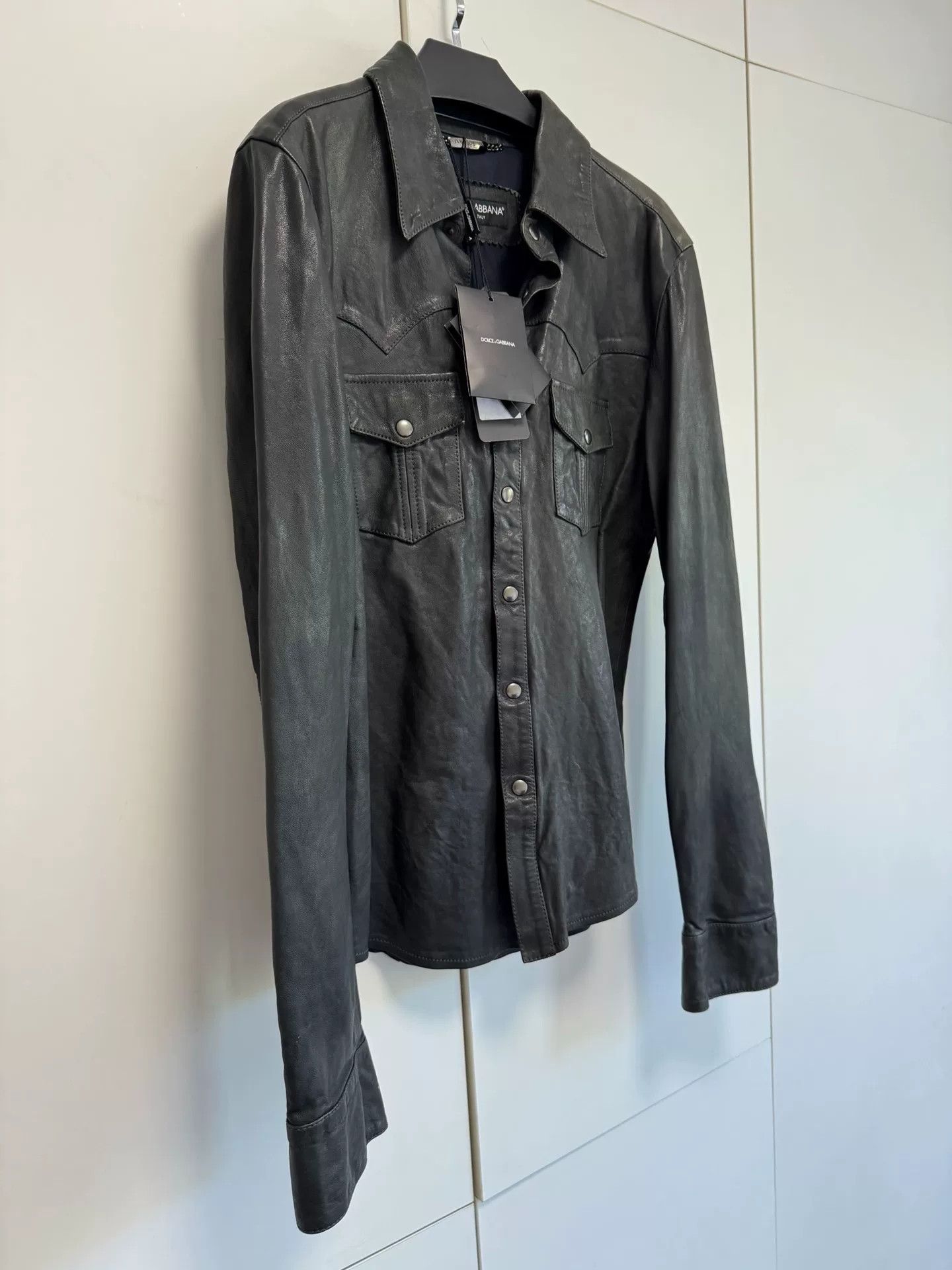 Dolce & Gabbana Dolce&Gabbana Leather Shirt Size US S / EU 44-46 / 1 - 1 Thumbnail