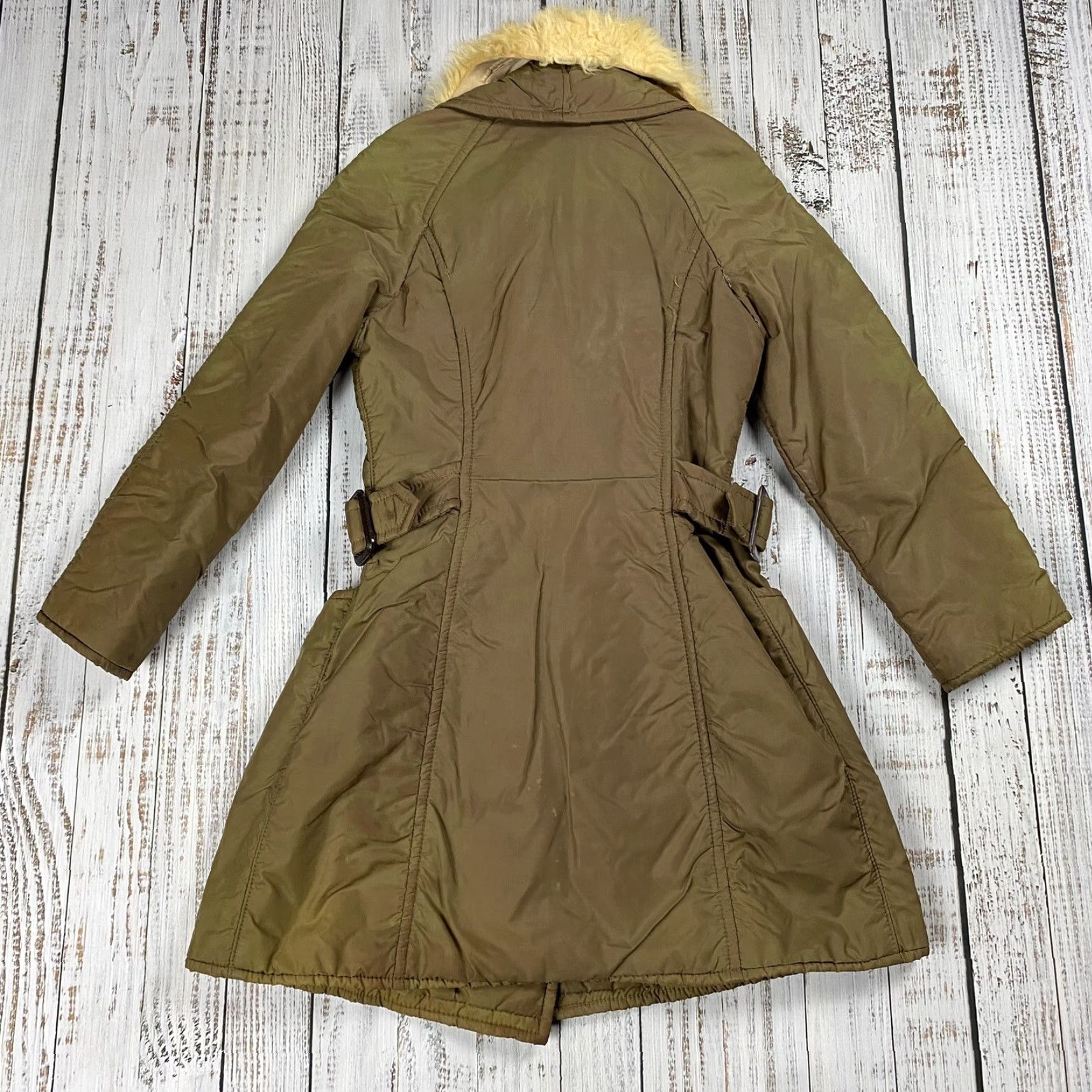Vintage VINTAGE White Stag SHERPA COLLAR MILITARY JACKET - NYLON INSULATED SKI 60s 70s SHAWL COLLAR WINTER PARKA - SZ 8 - Green - Womens Size M / US 6-8 / IT 42-44 - 7 Thumbnail
