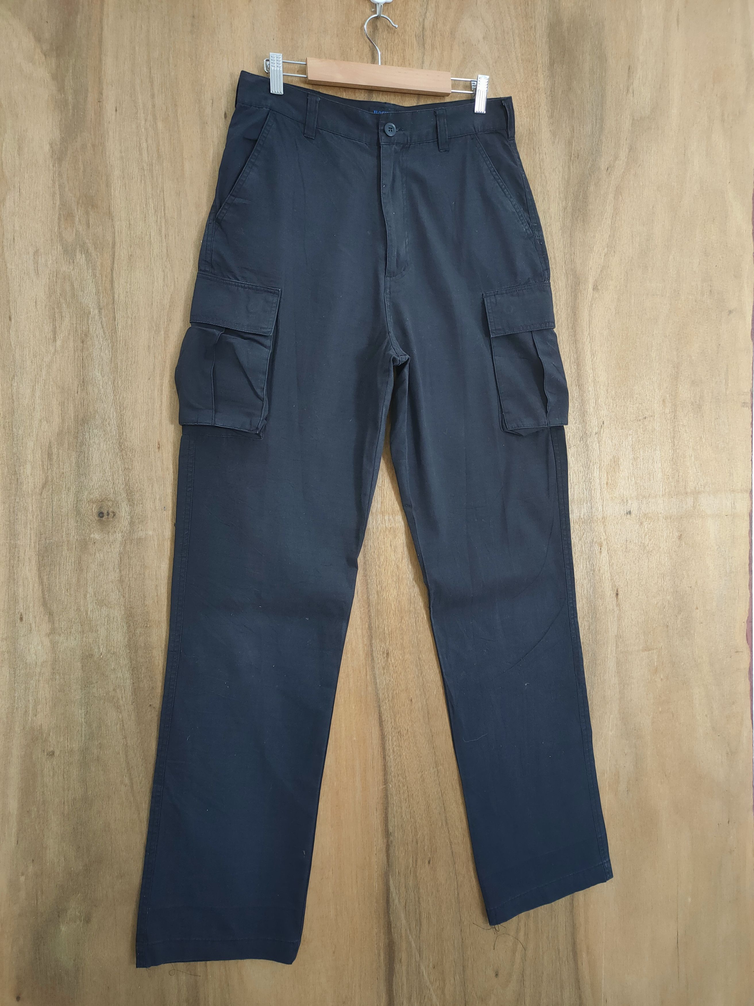 Japanese Brand BARSAS RIPTOP BLACK CARGO PANTS Size US 30 / EU 46 - 1 Thumbnail