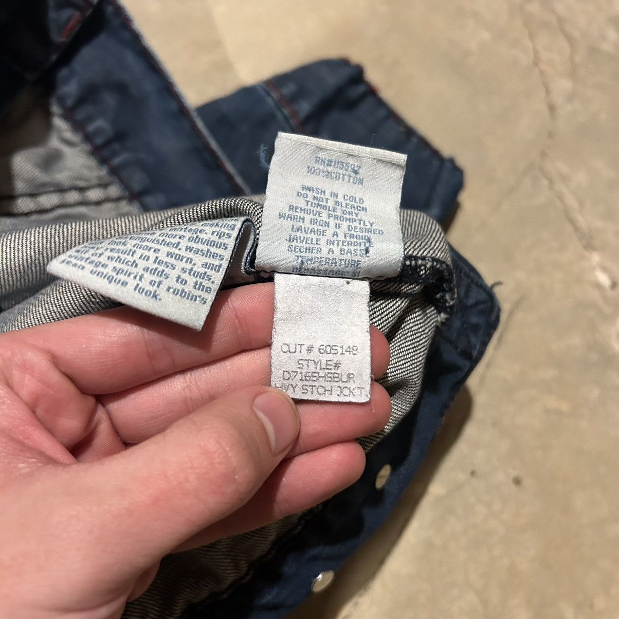 Japanese Brand × Robins Jeans × Vintage Robin’s Jeans Thick Stitch Denim Jacket Oversized Designer Size US XXL / EU 58 / 5 - 11 Thumbnail