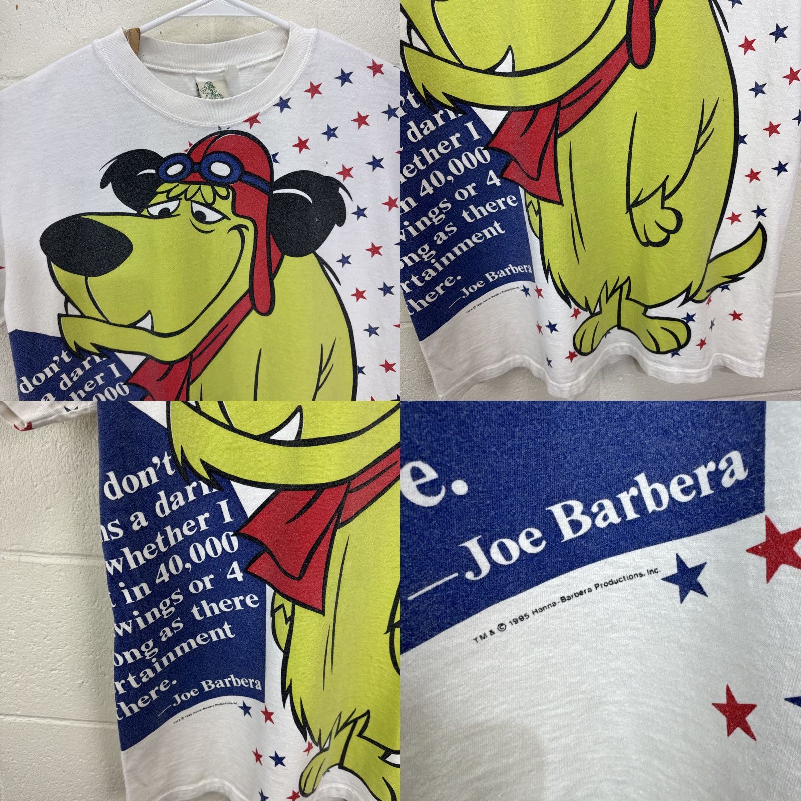 Vintage VINTAGE Wacky Racing Muttley Cartoon T-Shirt Men Large White 90s Hanna Barbera Retro Graphics Size US L / EU 52-54 / 3 - 8 Thumbnail